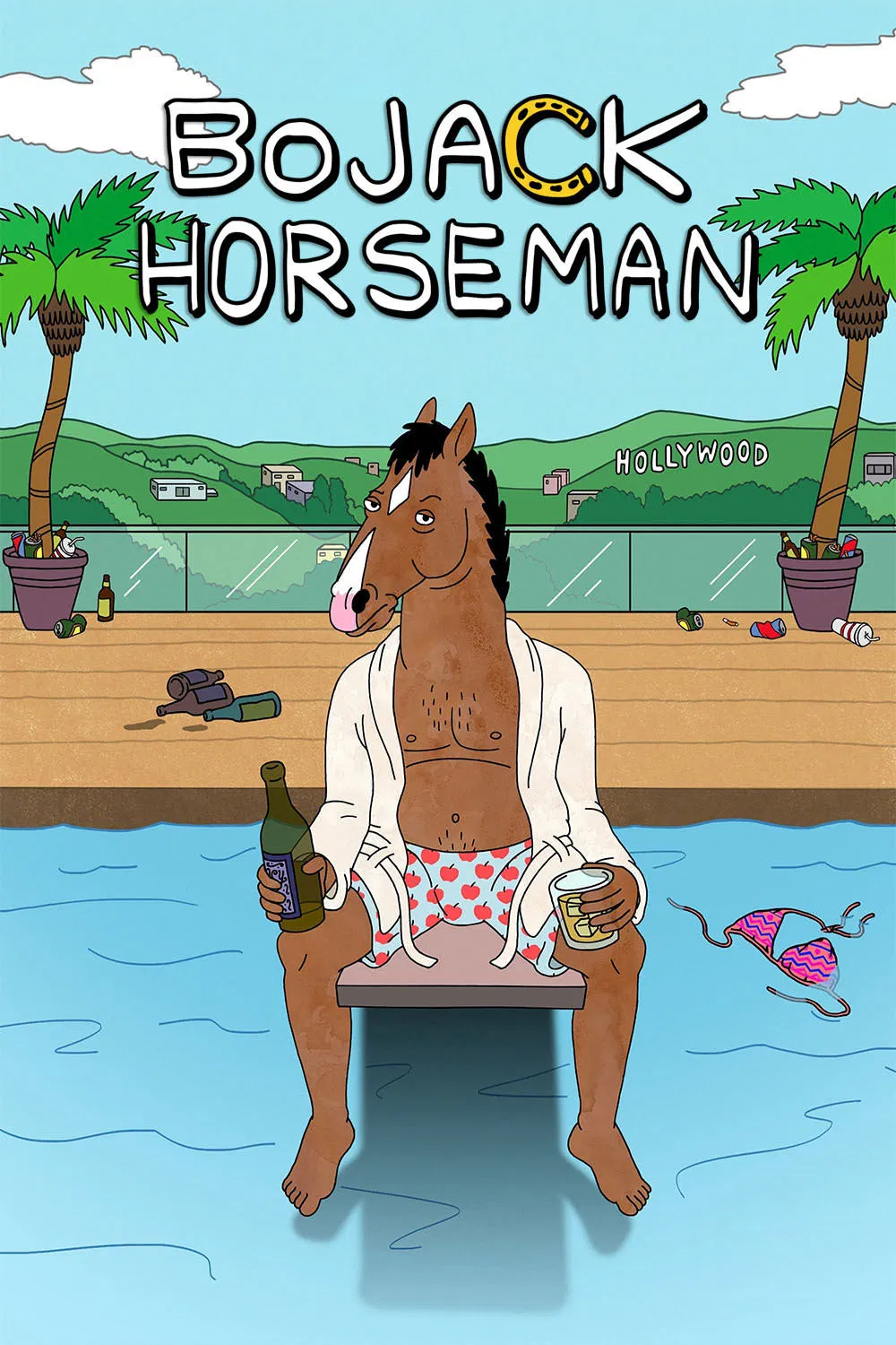 Poster chính thức của phim Phim Hoạt Hình, Phim Hài "BoJack Horseman (Phần 1)" (BoJack Horseman - 2014), với sự tham gia của diễn viên Will Arnett và Aaron Paul.