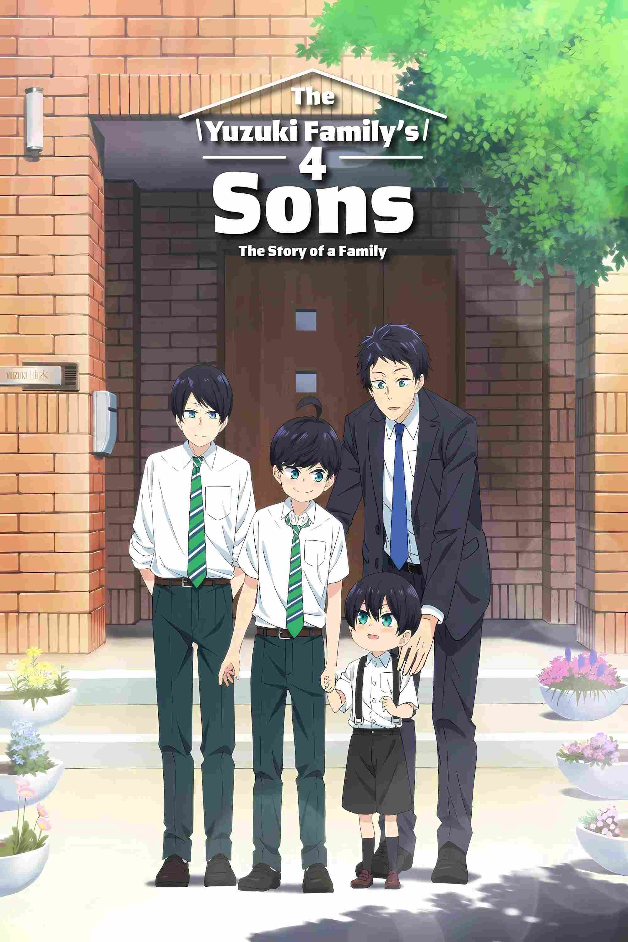 Poster chính thức của phim Phim Hoạt Hình, Phim Gia Đình "Bốn Anh Em Của Gia Đình Yuzuki" (The Yuzuki Family's Four Sons - 2023), với sự tham gia của diễn viên Ryota Iwasaki và Kikunosuke Toya.