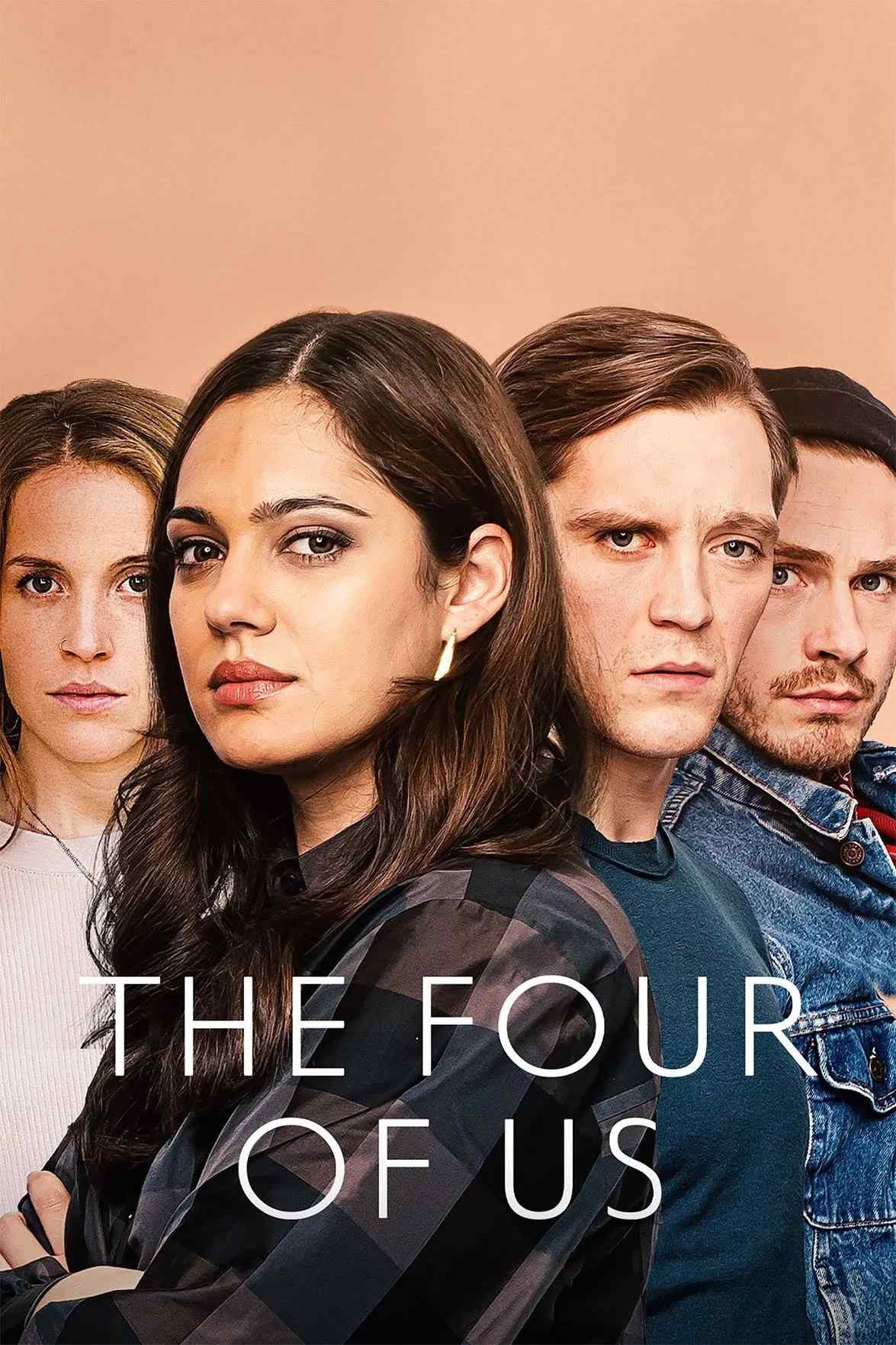 Poster chính thức của phim Phim Hài, Phim Tình Cảm "Bốn chúng ta" (The Four of Us - 2021), với sự tham gia của diễn viên Nilam Farooq và Jonas Nay.