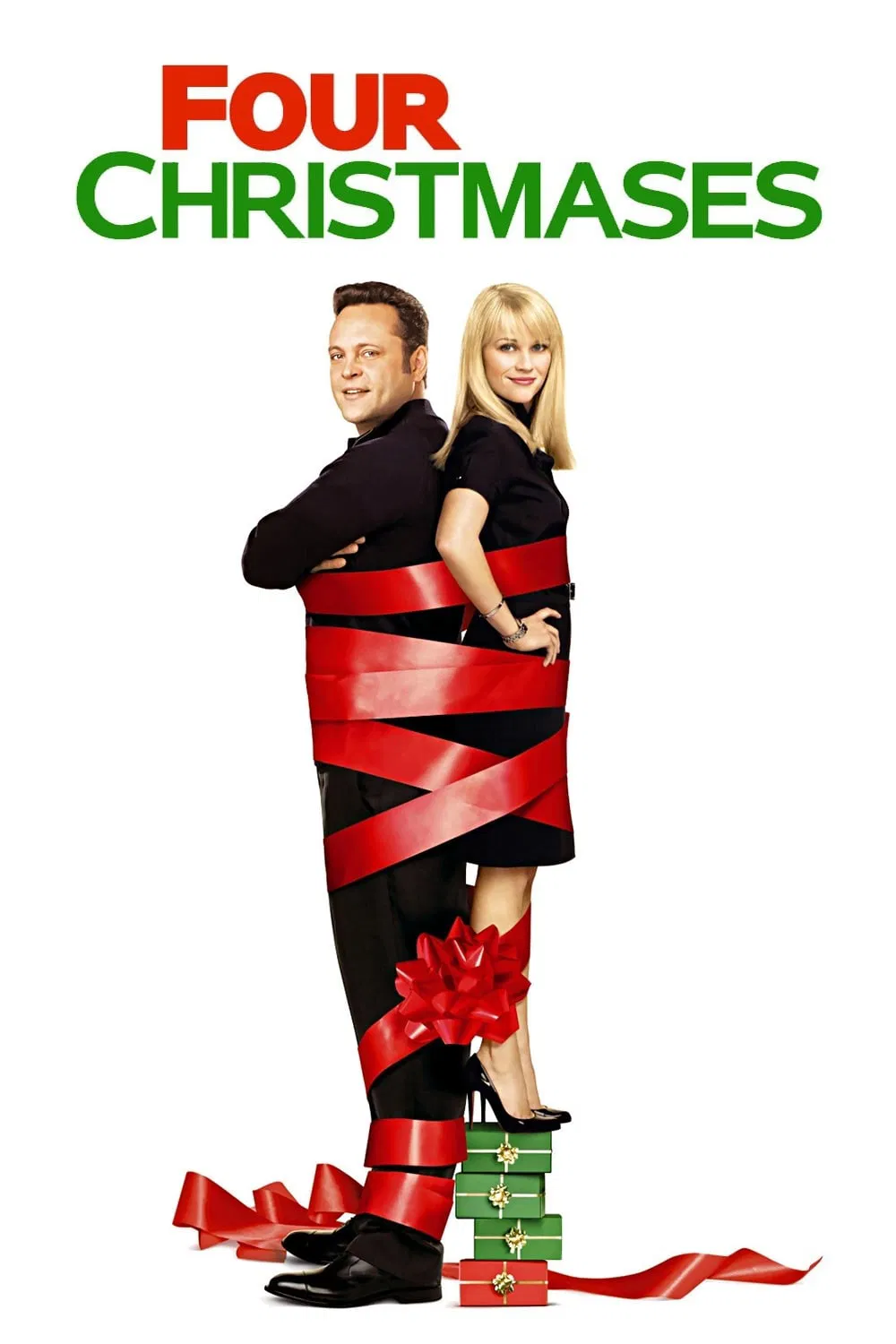 Poster chính thức của phim Phim Hài, Phim Tình Cảm "Bốn Lễ Giáng Sinh" (Four Christmases - 2008), với sự tham gia của diễn viên Vince Vaughn và Reese Witherspoon.