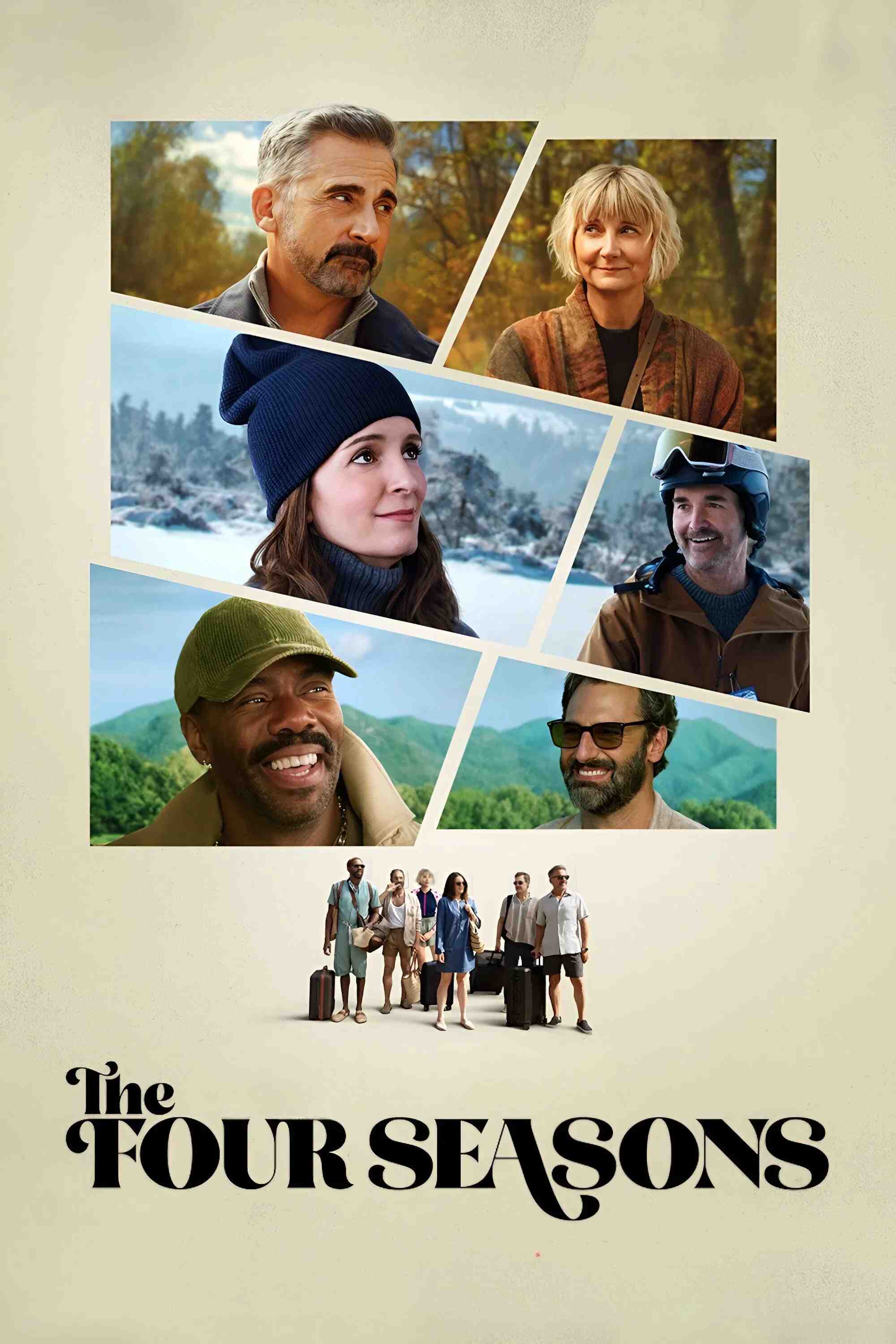 Poster chính thức của phim Phim Hài "Bốn mùa (Phần 2)" (The Four Seasons - 2025), với sự tham gia của diễn viên Tina Fey và Colman Domingo.