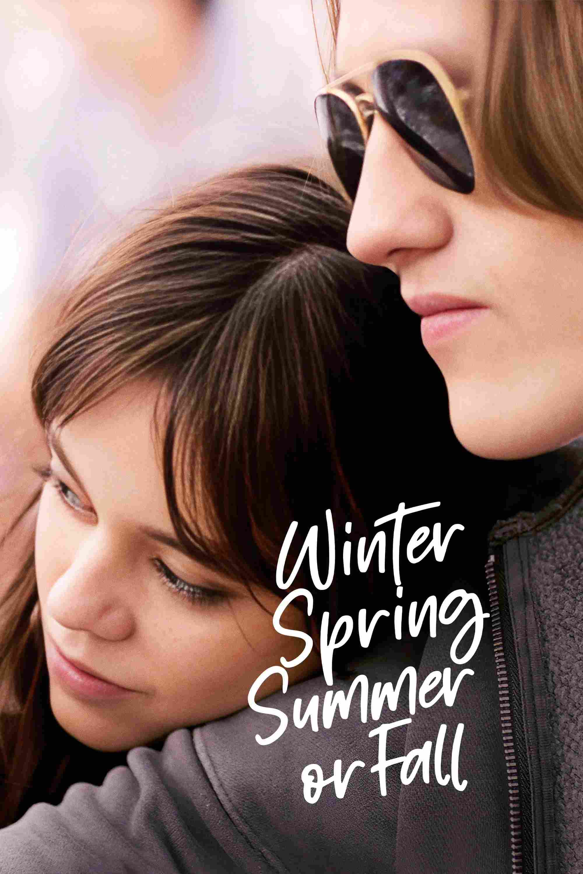 Poster chính thức của phim Phim Tình Cảm, Phim Tâm Lý "Bốn Mùa Yêu" (Winter Spring Summer or Fall - 2024), với sự tham gia của diễn viên Jenna Ortega và Percy Hynes White.