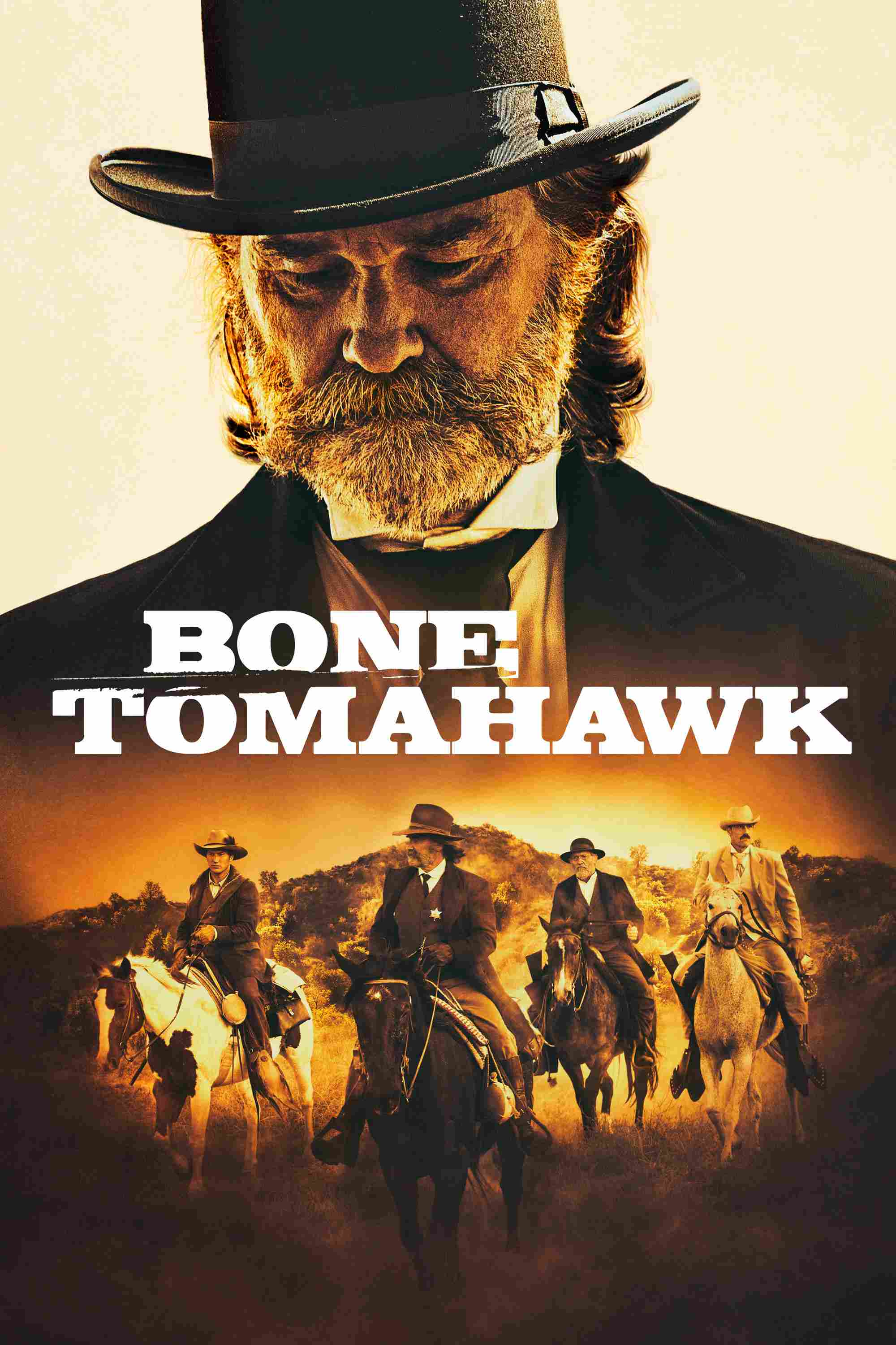 Poster chính thức của phim Phim Miền Tây, Phim Kinh Dị "Bone Tomahawk" (Bone Tomahawk - 2015), với sự tham gia của diễn viên Kurt Russell và Patrick Wilson.