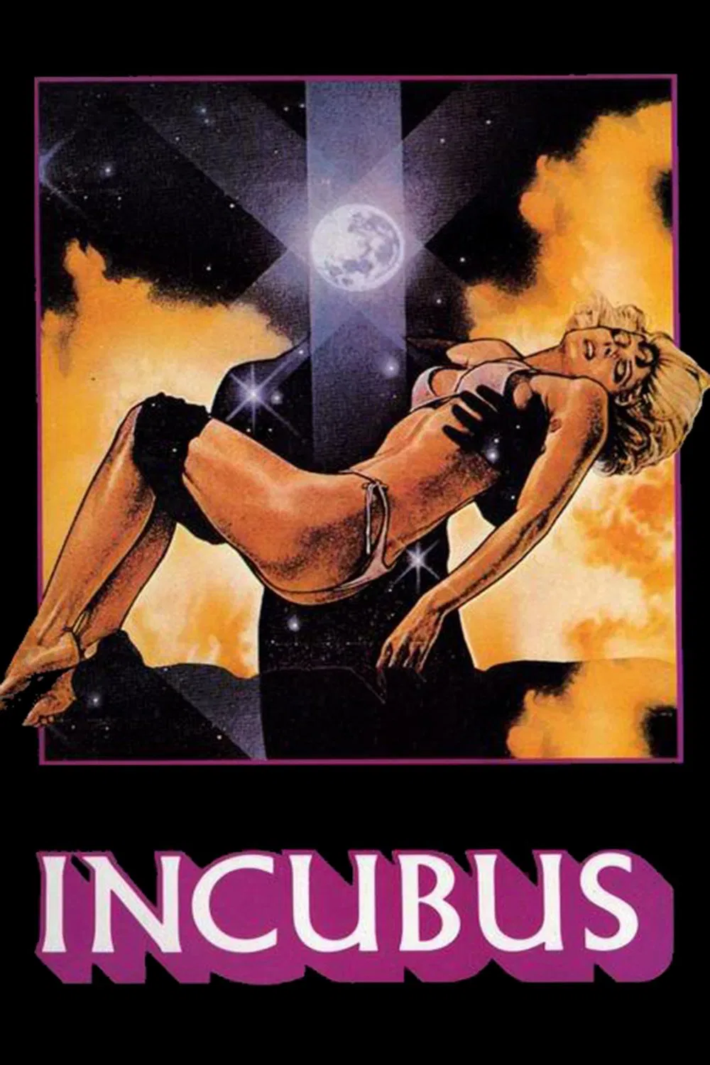 Poster chính thức của phim Phim Kinh Dị, Phim Giật Gân "Bóng Đè" (Incubus - 1982), với sự tham gia của diễn viên John Cassavetes và John Ireland.