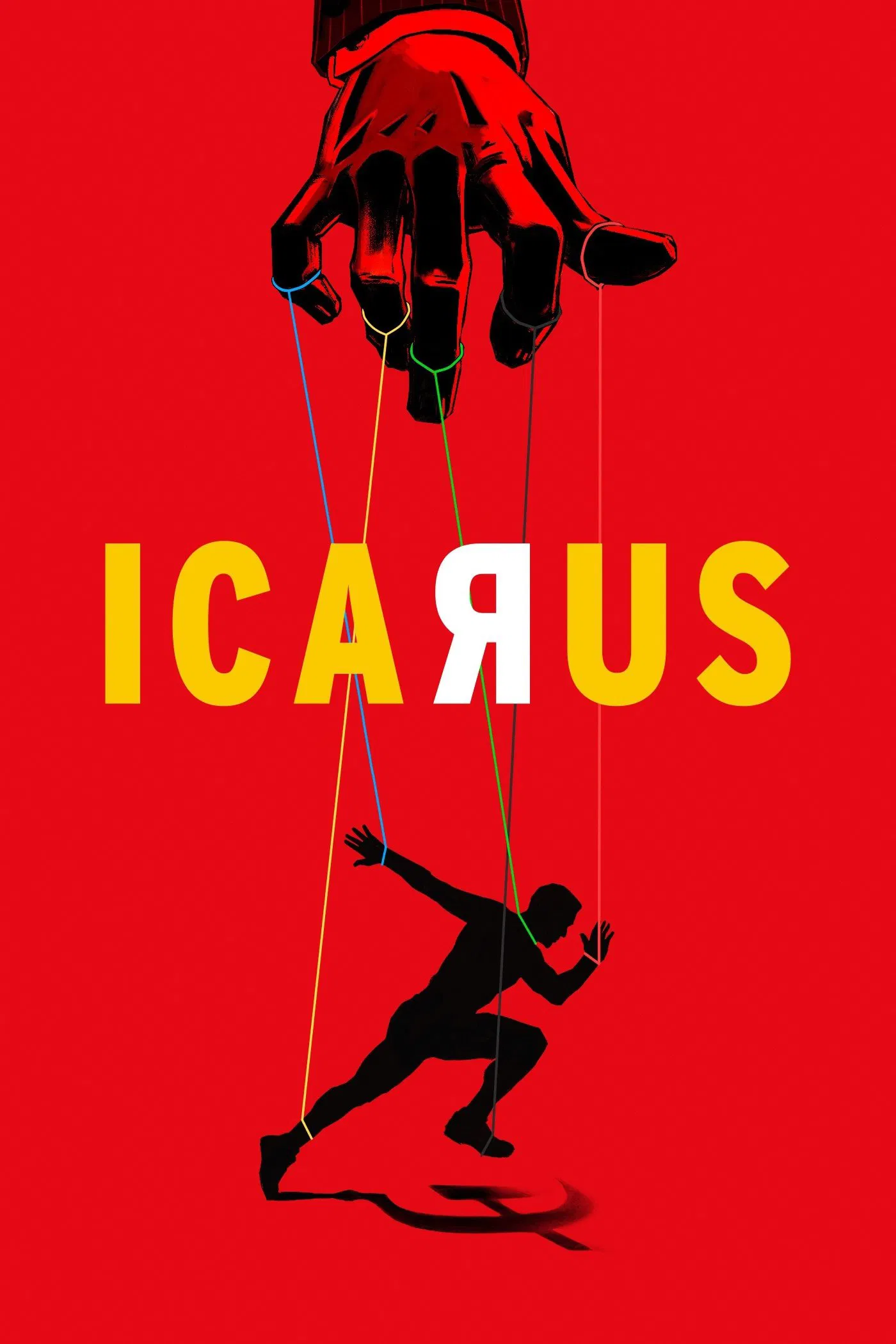 Poster chính thức của phim Phim Tài Liệu "Bóng ma Doping" (Icarus - 2017), với sự tham gia của diễn viên Bryan Fogel và Dave Zabriskie.