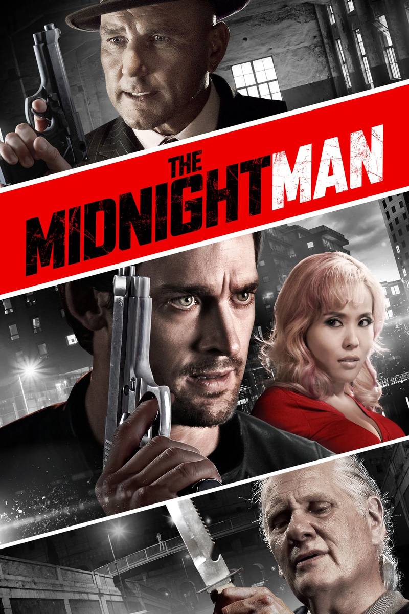 Poster chính thức của phim Phim Hình Sự, Phim Giật Gân "Bóng Ma Nửa Đêm" (The Midnight Man - 2016), với sự tham gia của diễn viên Will Kemp và Brinna Kelly.