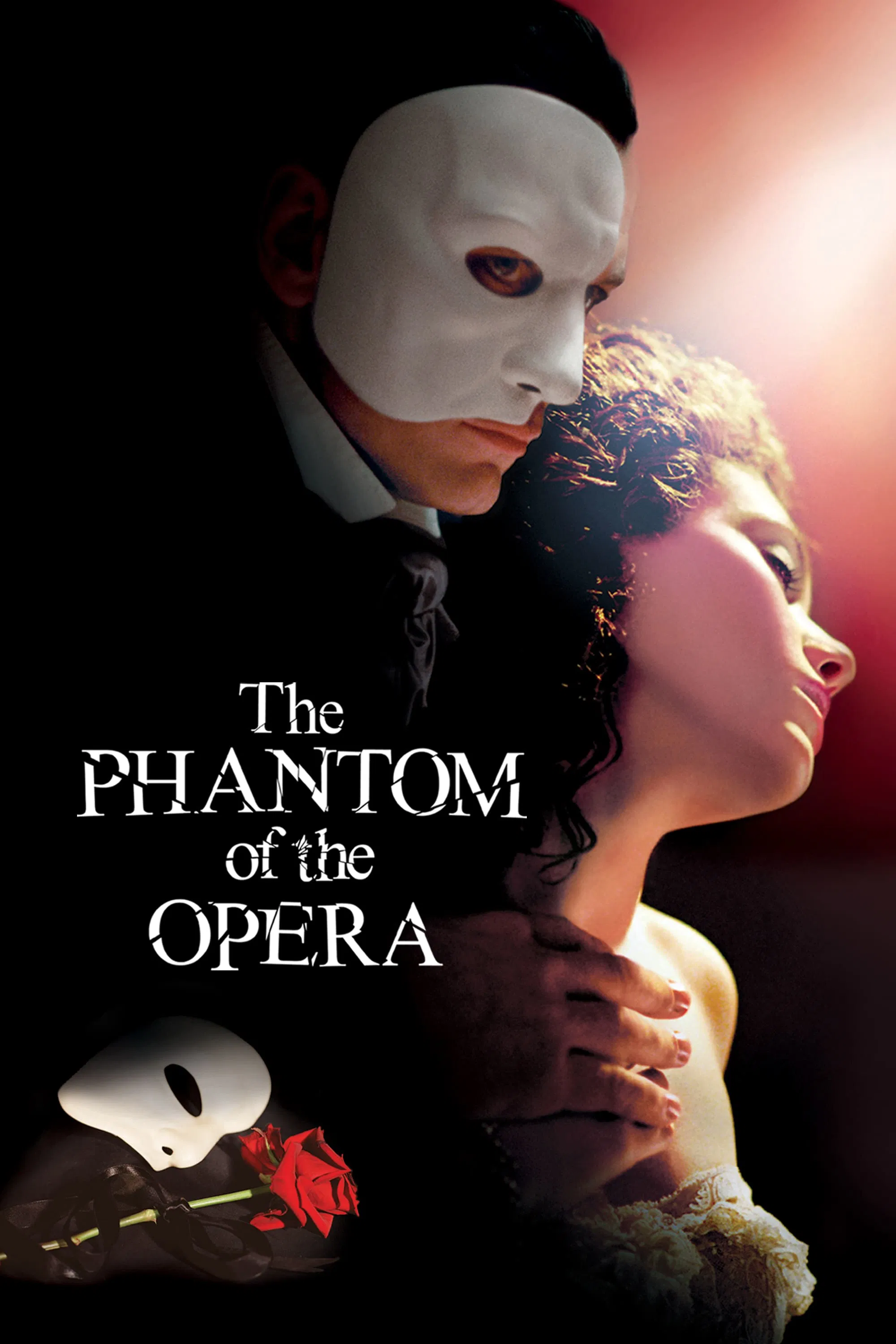 Poster chính thức của phim Phim Giật Gân, Phim Tâm Lý "Bóng Ma Trong Nhà Hát" (The Phantom of the Opera - 2004), với sự tham gia của diễn viên Gerard Butler và Emmy Rossum.