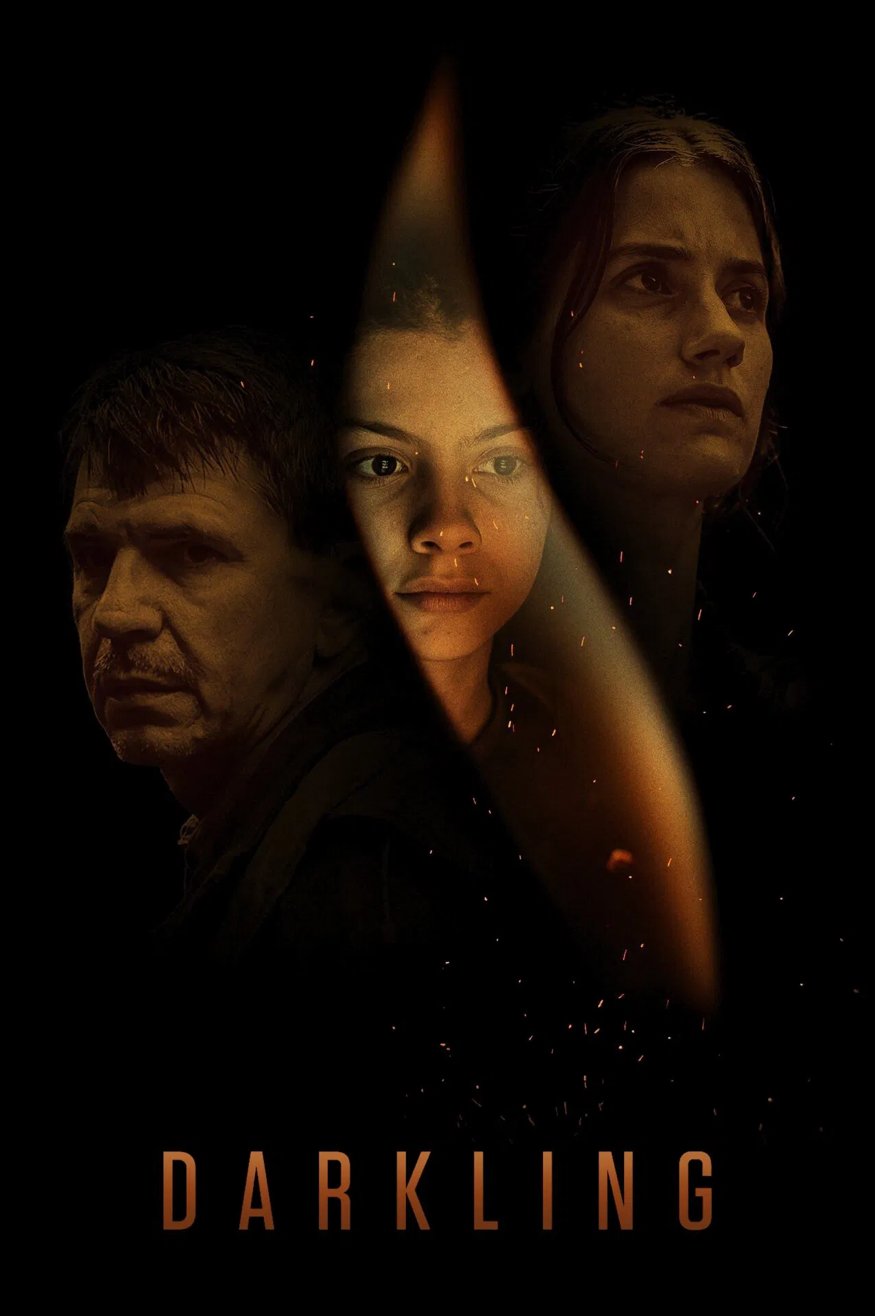 Poster chính thức của phim Phim Tâm Lý, Phim Chiến Tranh "Bóng Tối" (Darkling - 2022), với sự tham gia của diễn viên Miona Ilov và Danica Ćurčić.