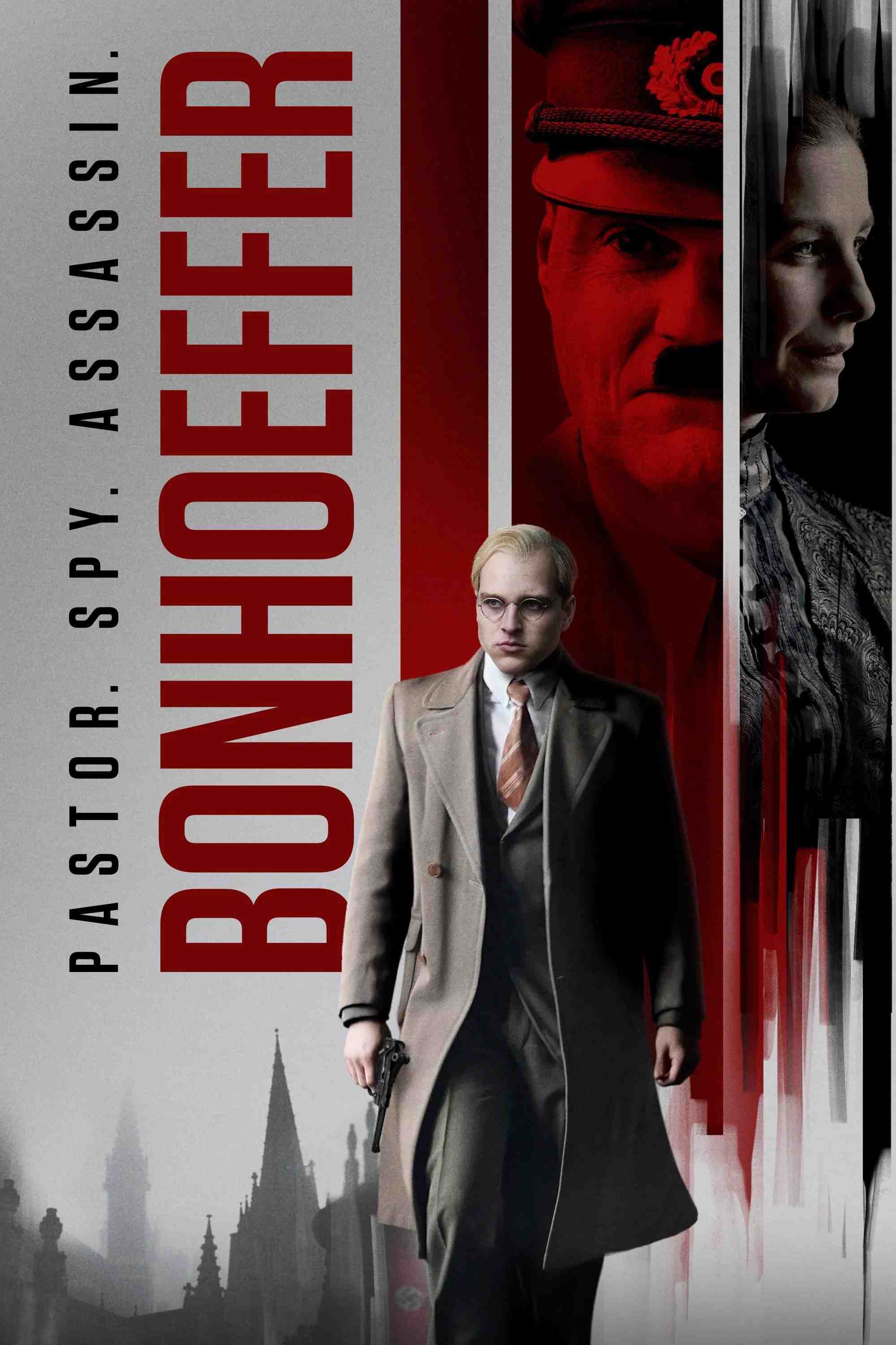 Poster chính thức của phim Phim Lịch Sử, Phim Tâm Lý "Gián Điệp Bonhoeffer" (Bonhoeffer: Pastor. Spy. Assassin - 2024), với sự tham gia của diễn viên Jonas Dassler và August Diehl.