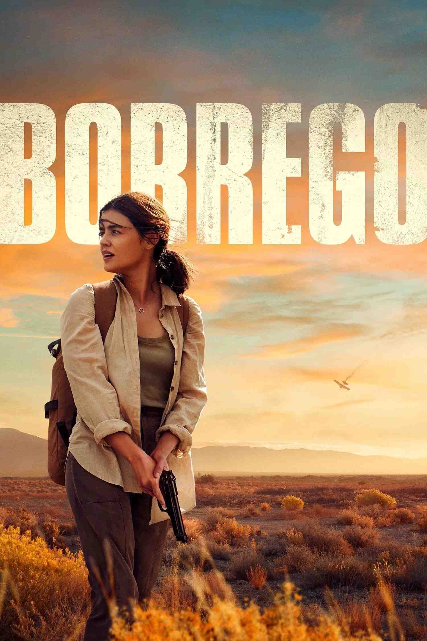 Poster chính thức của phim Phim Hình Sự, Phim Giật Gân "Borrego" (Borrego - 2022), với sự tham gia của diễn viên Lucy Hale và Nicholas Gonzalez.
