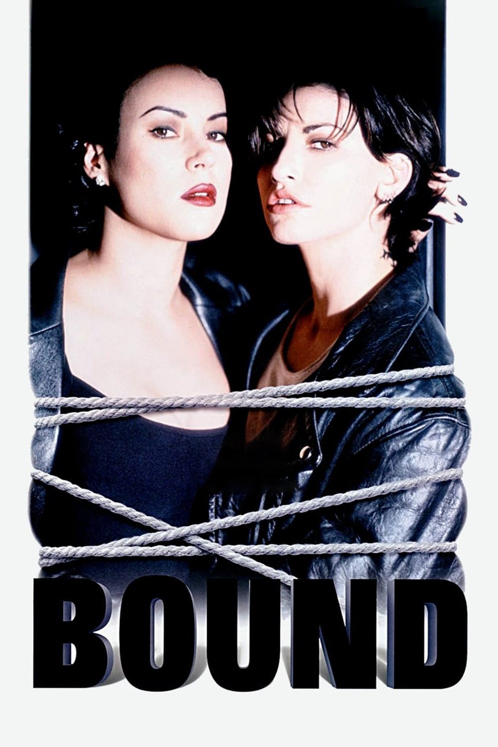 Poster chính thức của phim Phim Tâm Lý, Phim Giật Gân "Bound (1996)" (Bound - 1996), với sự tham gia của diễn viên Gina Gershon và Jennifer Tilly.