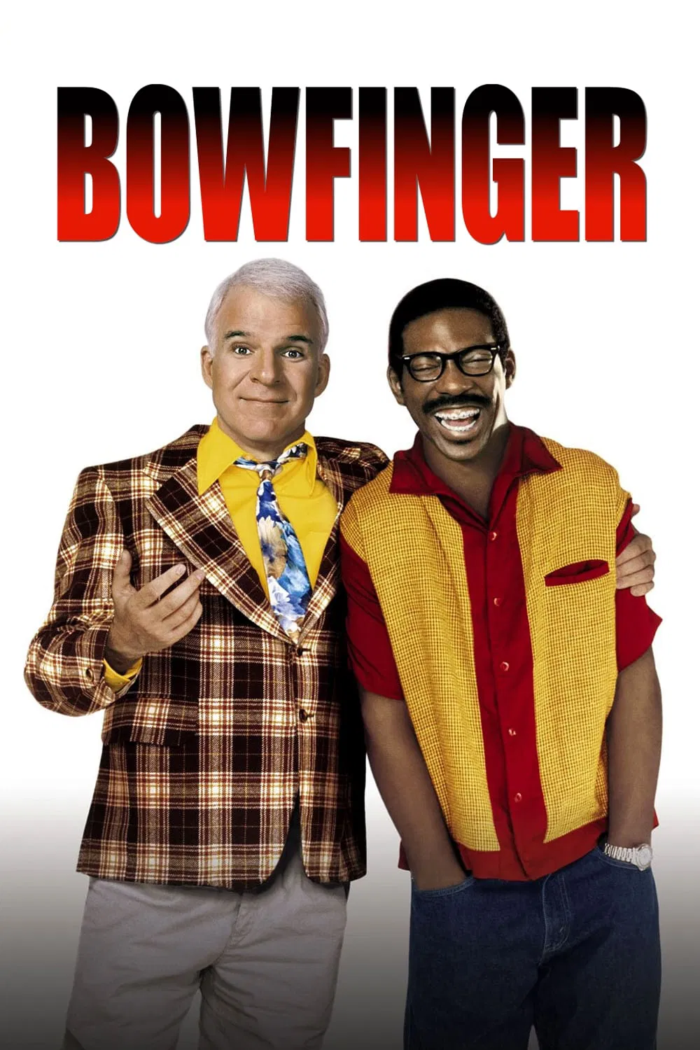 Poster chính thức của phim Phim Hài "Bowfinger" (Bowfinger - 1999), với sự tham gia của diễn viên Steve Martin và Eddie Murphy.