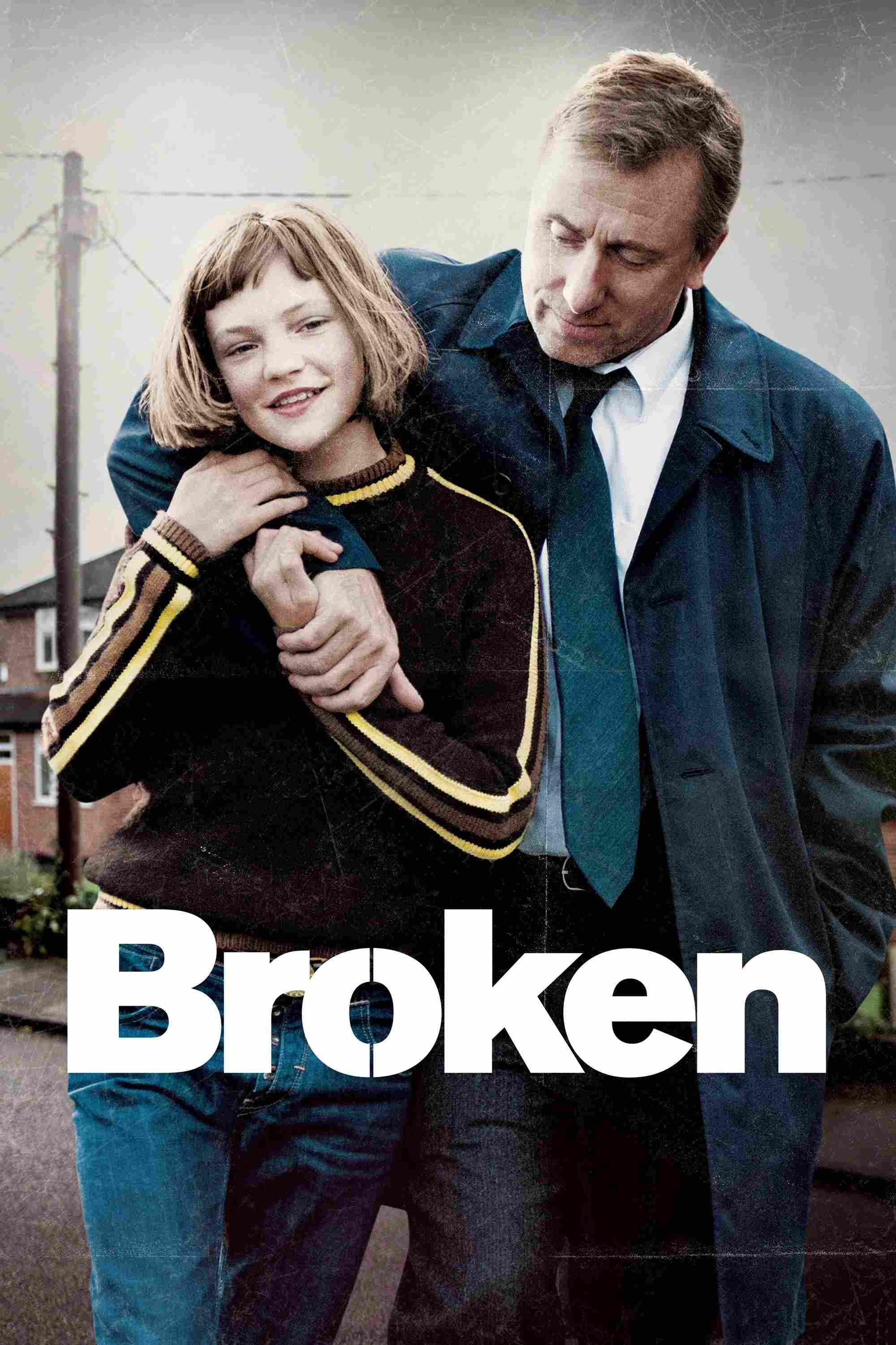 Poster chính thức của phim Phim Tâm Lý "Broken" (Broken - 2012), với sự tham gia của diễn viên Tim Roth và Eloise Laurence.