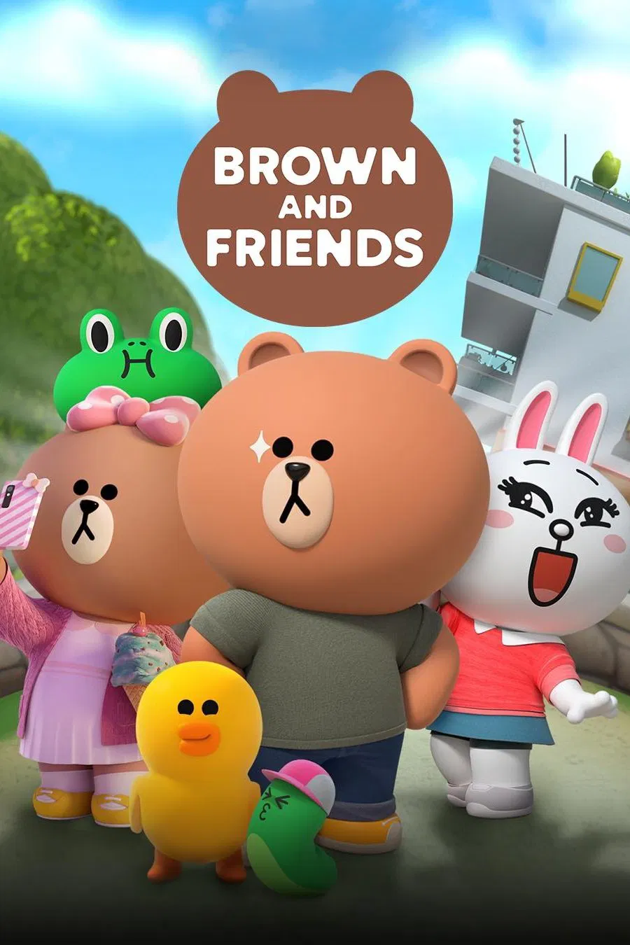 Poster chính thức của phim Phim Thiếu Nhi, Phim Hài "Brown Và Các Bạn" (Brown and Friends - 2022), với sự tham gia của diễn viên Doug Erholtz và Suzie Yeung.