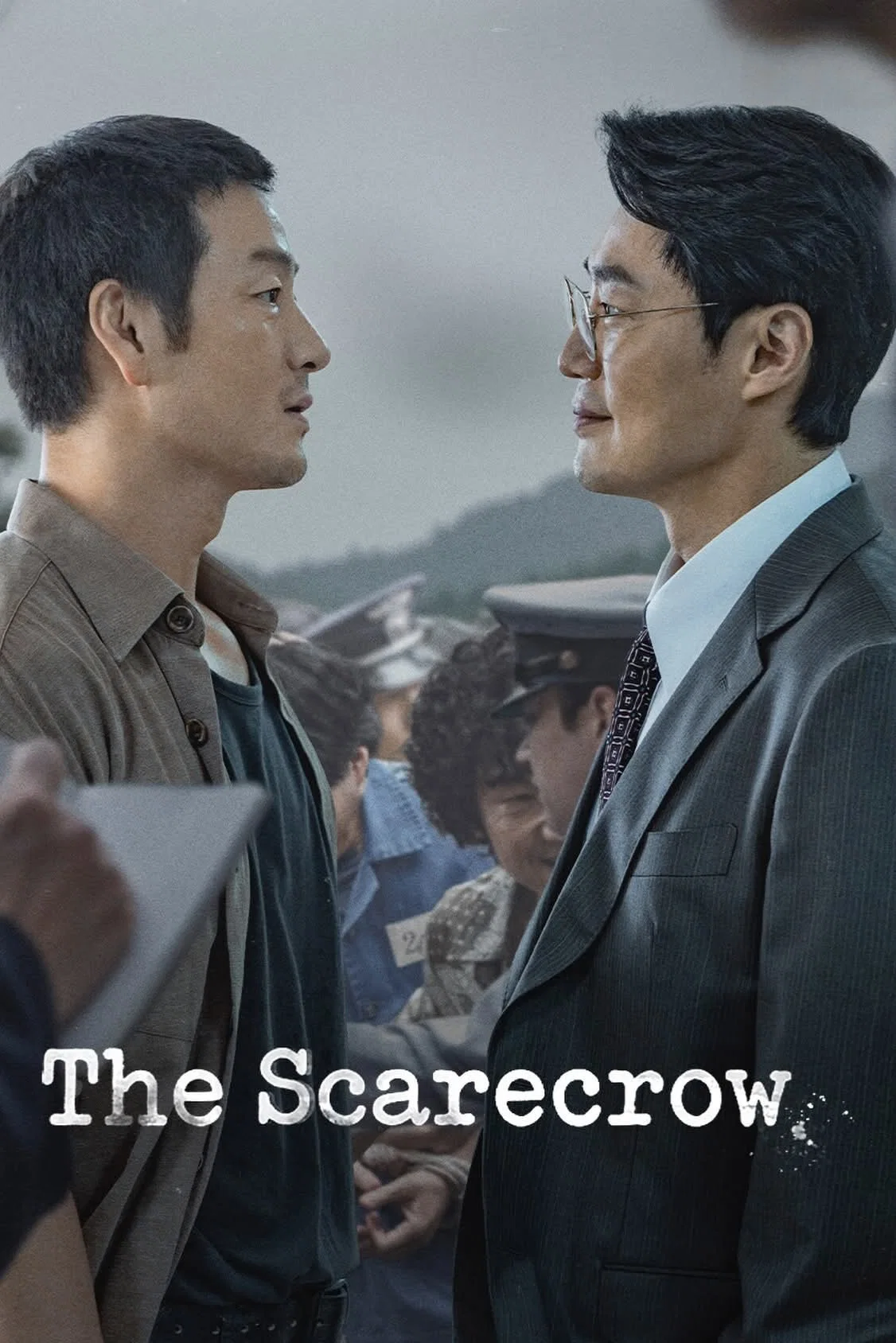 Poster chính thức của phim Phim Hình Sự, Phim Bí Ẩn "Bù Nhìn Bóng Đêm" (The Scarecrow - 2026), với sự tham gia của diễn viên Park Hae-soo và Lee Hee-jun.