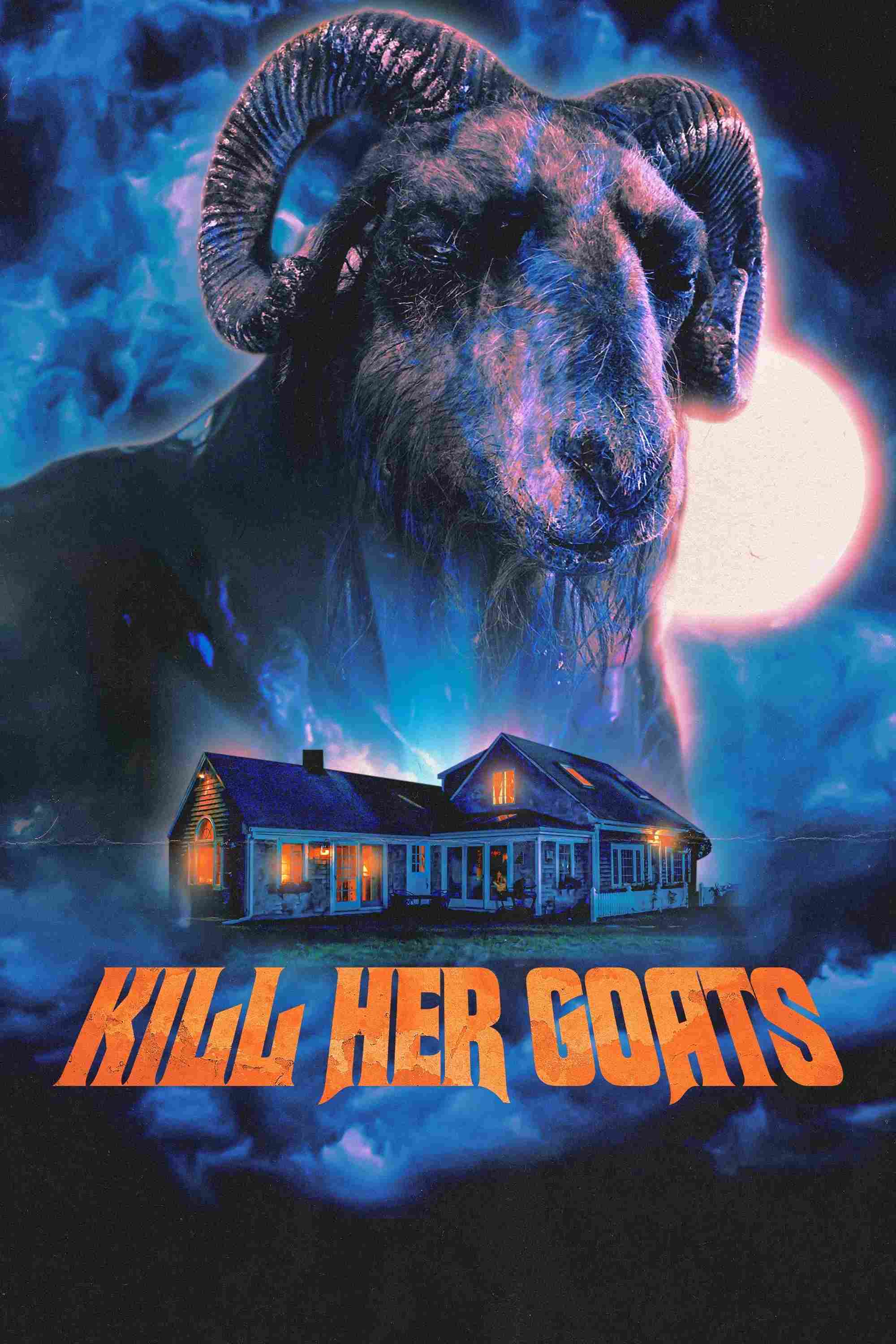 Poster chính thức của phim Phim Kinh Dị "Bữa Tiệc Đẫm Máu" (Kill Her Goats - 2023), với sự tham gia của diễn viên Arielle Raycene và Ellie Gonsalves.