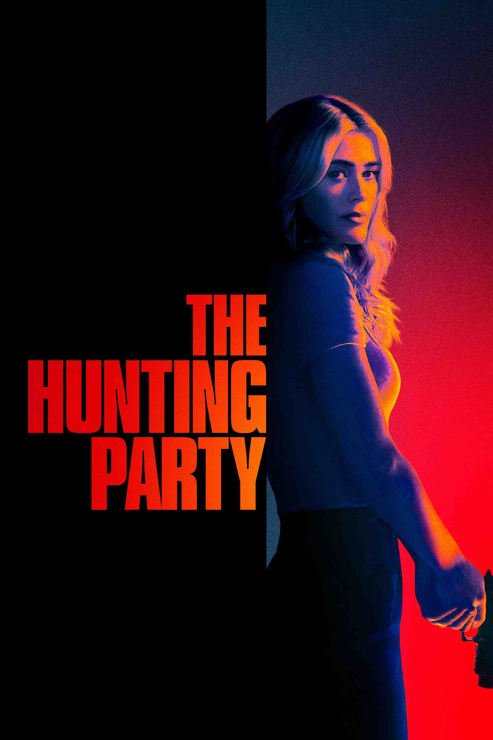 Poster chính thức của phim Phim Tâm Lý, Phim Hình Sự "Bữa Tiệc Đi Săn" (The Hunting Party - 2025), với sự tham gia của diễn viên Melissa Roxburgh và Patrick Sabongui.