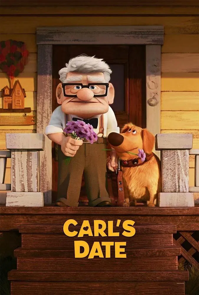 Poster chính thức của phim Phim Hoạt Hình, Phim Phiêu Lưu "Buổi Hẹn Của Carl" (Carl's Date - 2023), với sự tham gia của diễn viên Ed Asner và Bob Peterson.