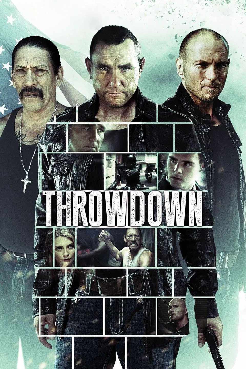 Poster chính thức của phim Phim Giật Gân, Phim Hành Động "Buôn Người" (Throwdown - 2014), với sự tham gia của diễn viên Timothy Woodward Jr. và Mischa Barton.