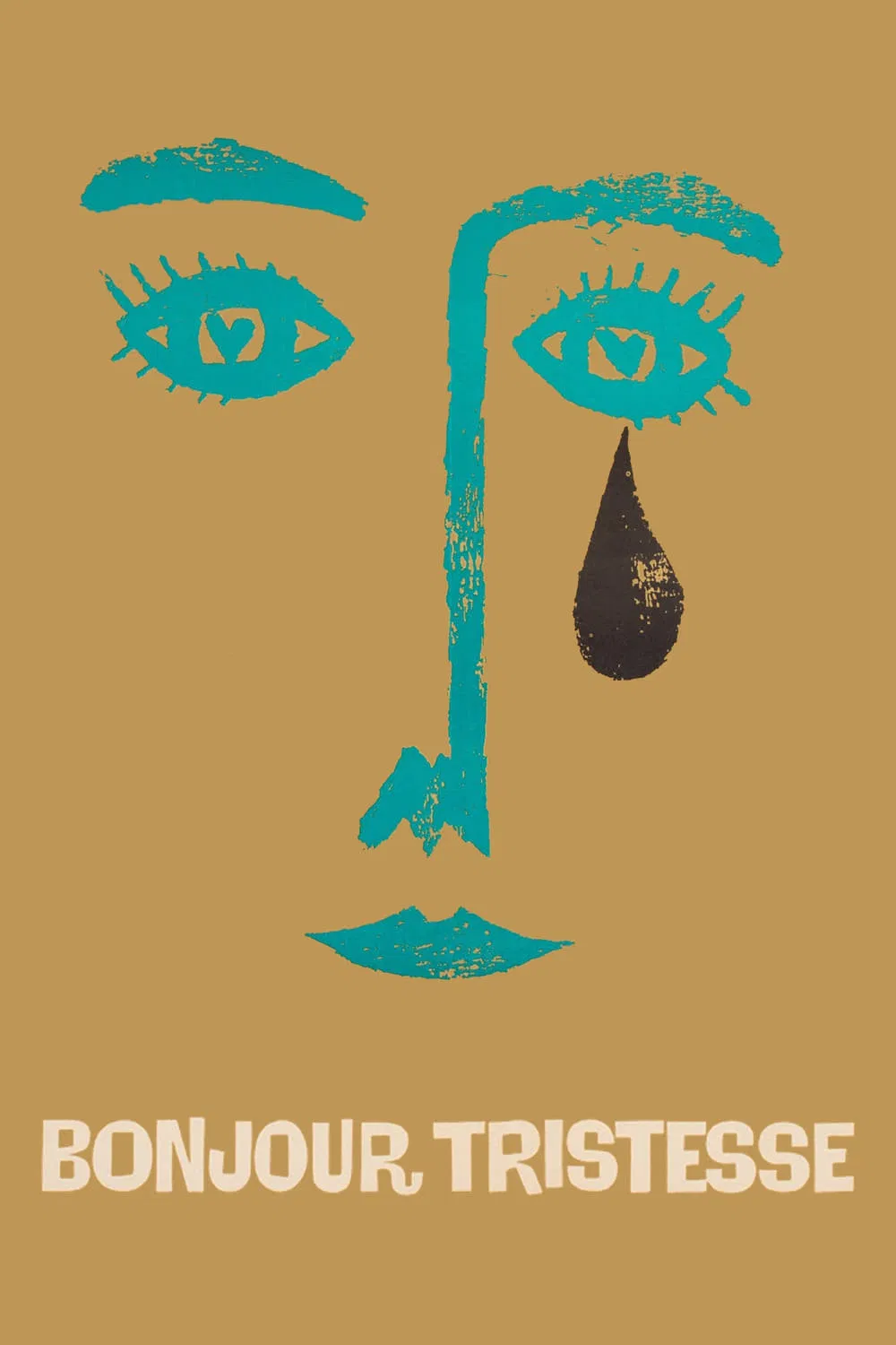 Poster chính thức của phim Phim Tâm Lý, Phim Tình Cảm "Buồn Ơi, Chào Mi" (Bonjour Tristesse - 1958), với sự tham gia của diễn viên Deborah Kerr và David Niven.