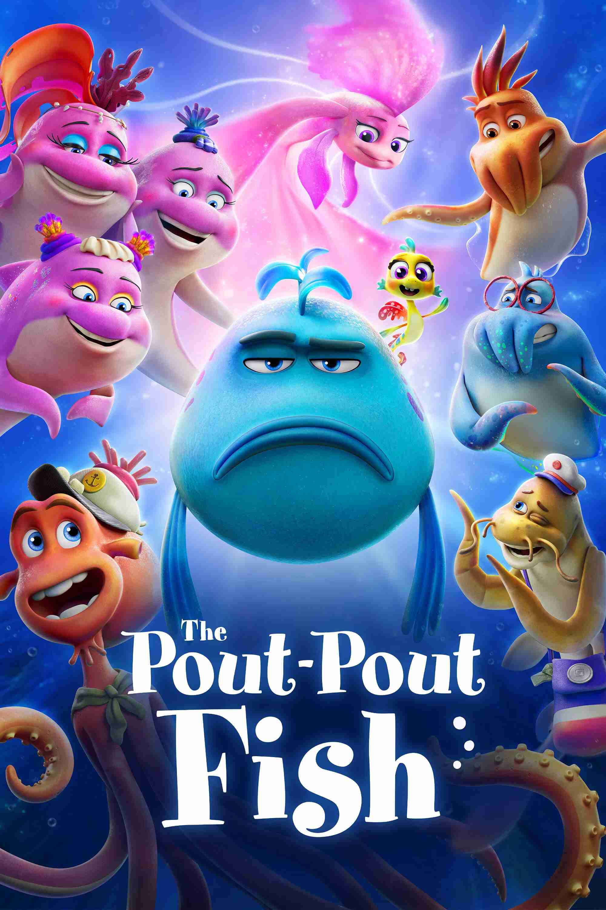 Poster chính thức của phim Phim Hoạt Hình, Phim Gia Đình "Cá Con Cau Có" (The Pout-Pout Fish - 2026), với sự tham gia của diễn viên Nick Offerman và Nina Oyama.