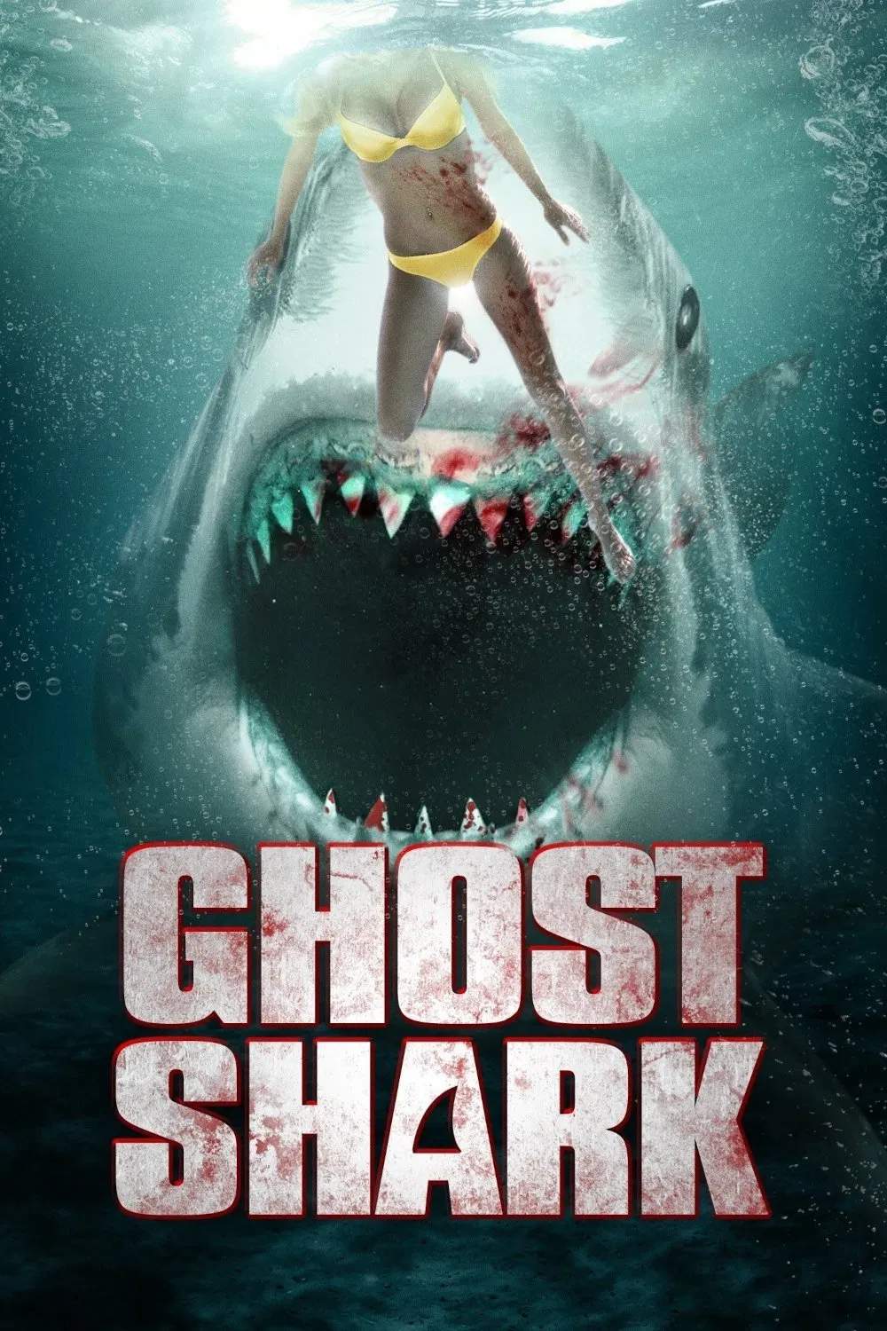 Poster chính thức của phim Phim Kinh Dị, Phim Viễn Tưởng "Cá Mập Ma" (Ghost Shark - 2013), với sự tham gia của diễn viên Mackenzie Rosman và Shawn C. Phillips.