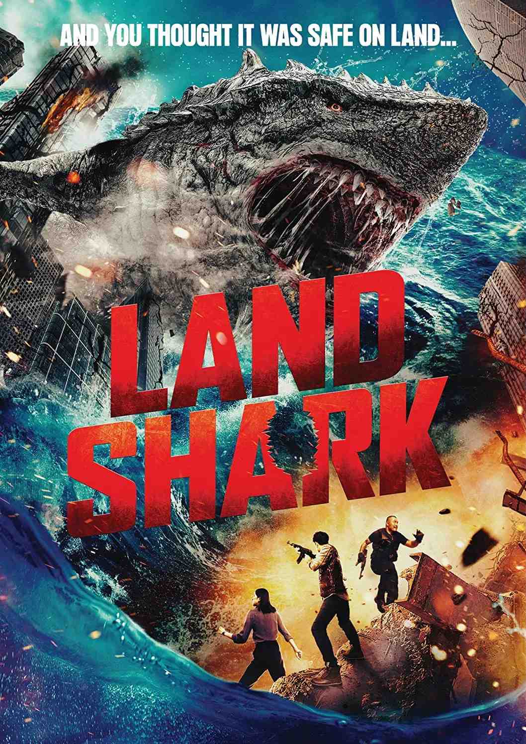 Poster chính thức của phim Phim Kinh Dị, Phim Phiêu Lưu "Cá Mập Trên Cạn" (Land Shark - 2020), với sự tham gia của diễn viên Luo Liqun và Tang Xin.