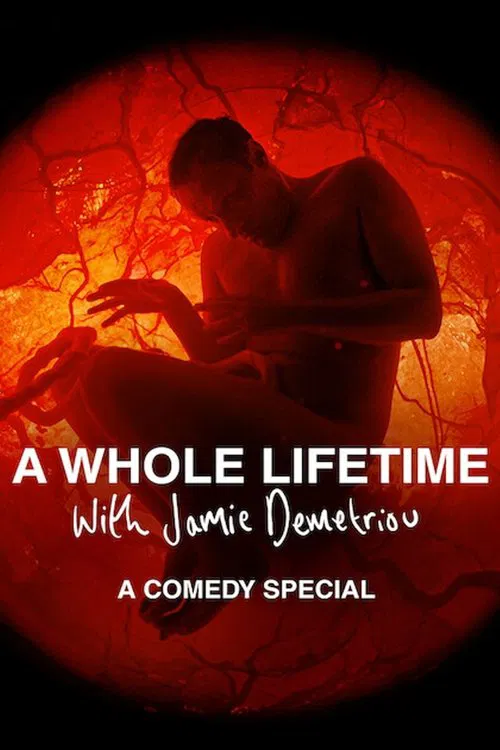 Poster chính thức của phim Phim Hài "Cả một đời người với Jamie Demetriou" (A Whole Lifetime with Jamie Demetriou - 2023), với sự tham gia của diễn viên Jamie Demetriou và Emma Sidi.