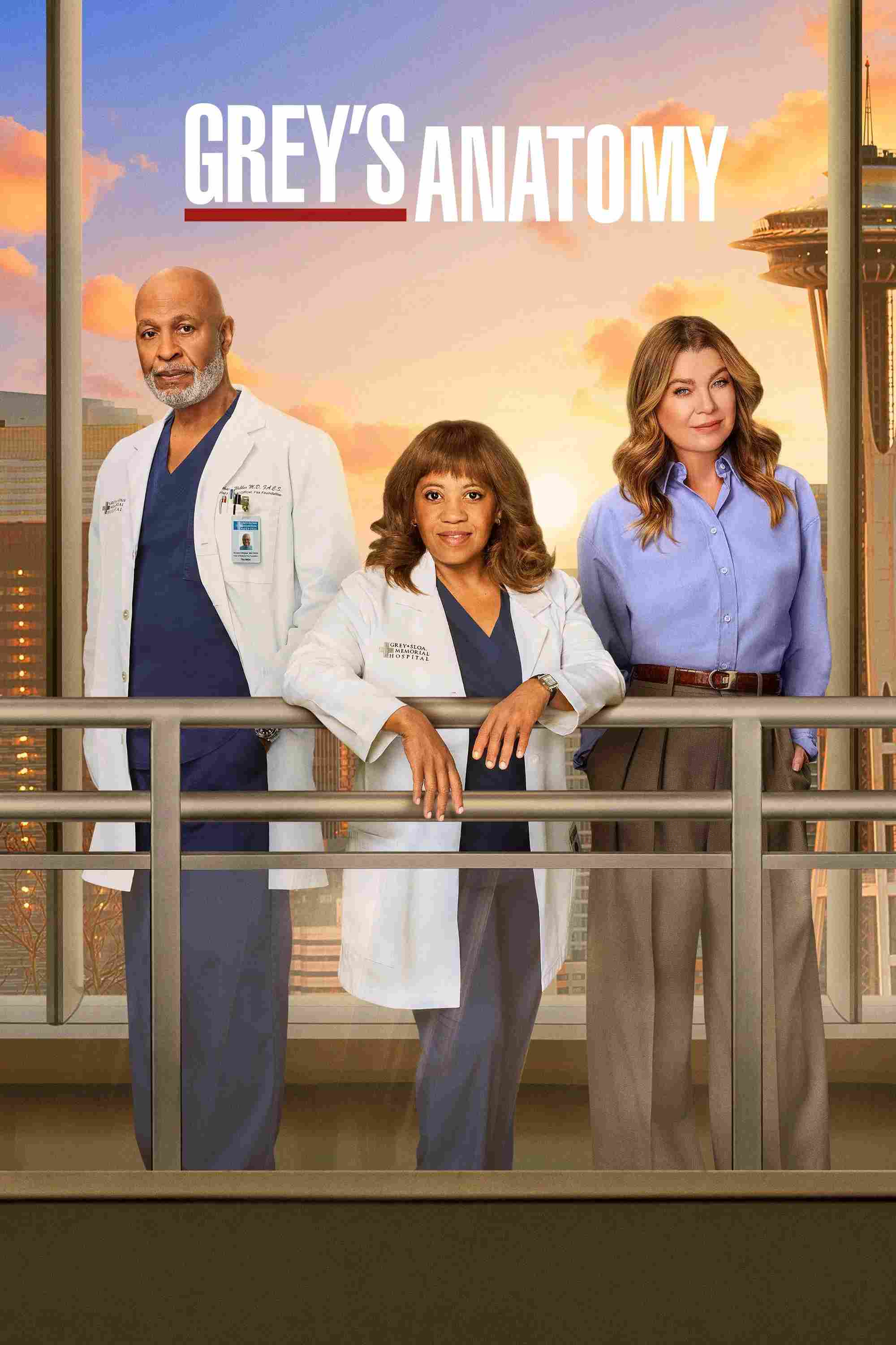 Poster chính thức của phim Phim Tâm Lý "Ca Phẫu Thuật Của Grey (Phần 16)" (Grey's Anatomy - 2005), với sự tham gia của diễn viên Ellen Pompeo và Chandra Wilson.