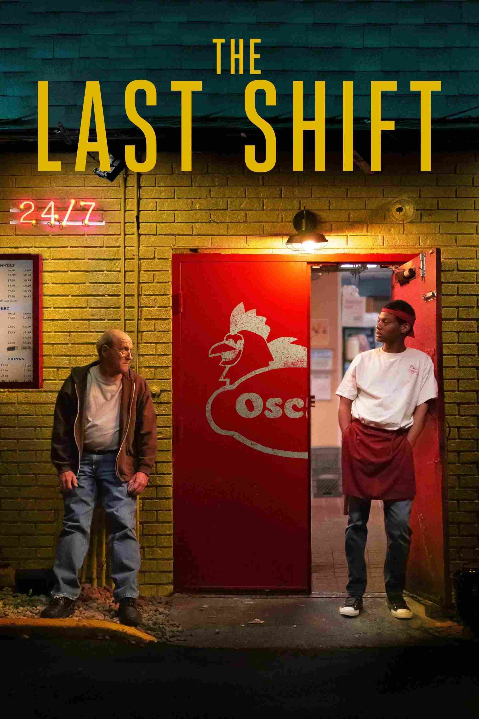 Poster chính thức của phim Phim Hài, Phim Tâm Lý "Ca Trực Kinh Hoàng" (The Last Shift - 2020), với sự tham gia của diễn viên Richard Jenkins và Shane Paul McGhie.