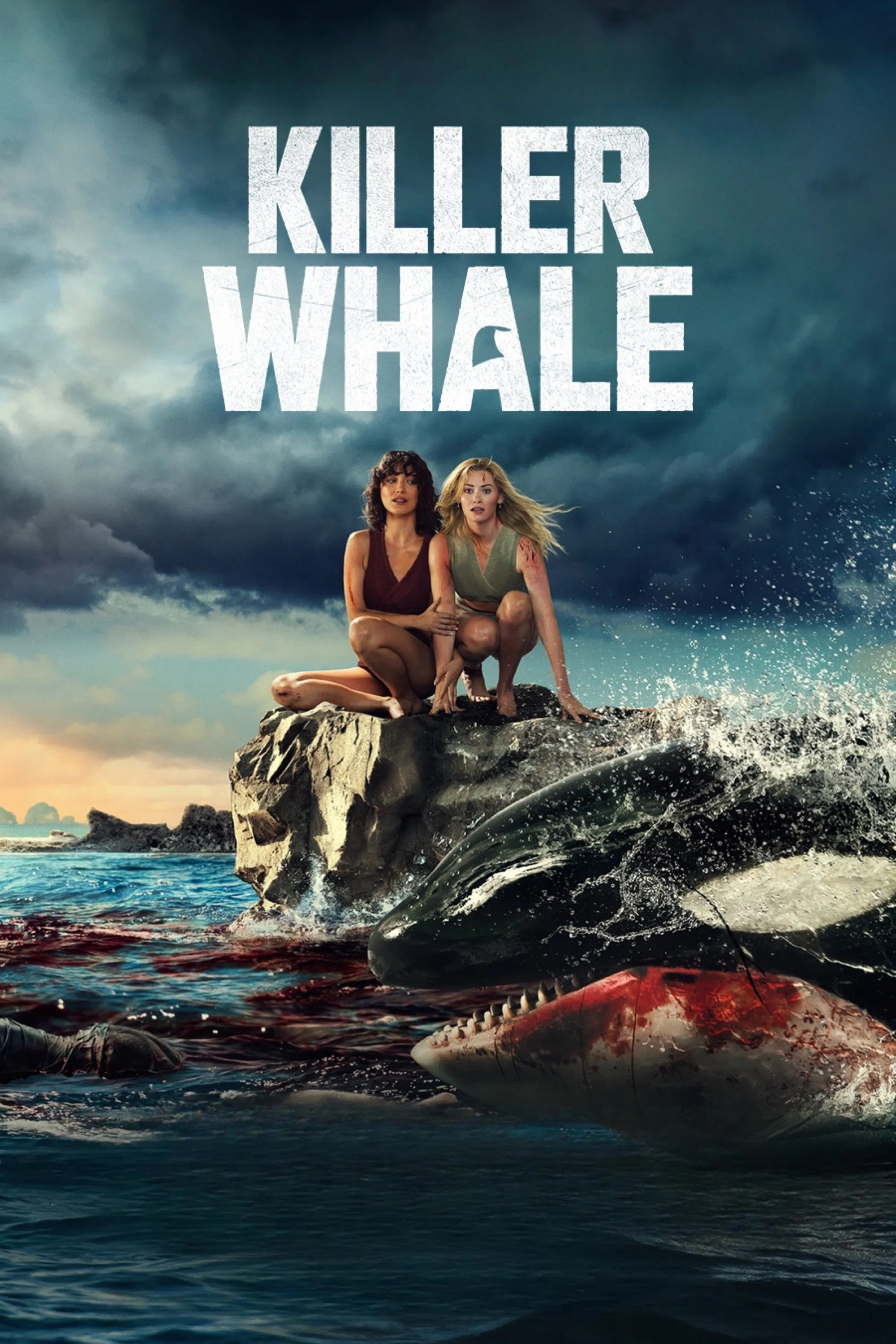 Poster chính thức của phim Phim Giật Gân, Phim Kinh Dị "Cá Voi Sát Thủ" (Killer Whale - 2026), với sự tham gia của diễn viên Virginia Gardner và Melanie Jarnson.
