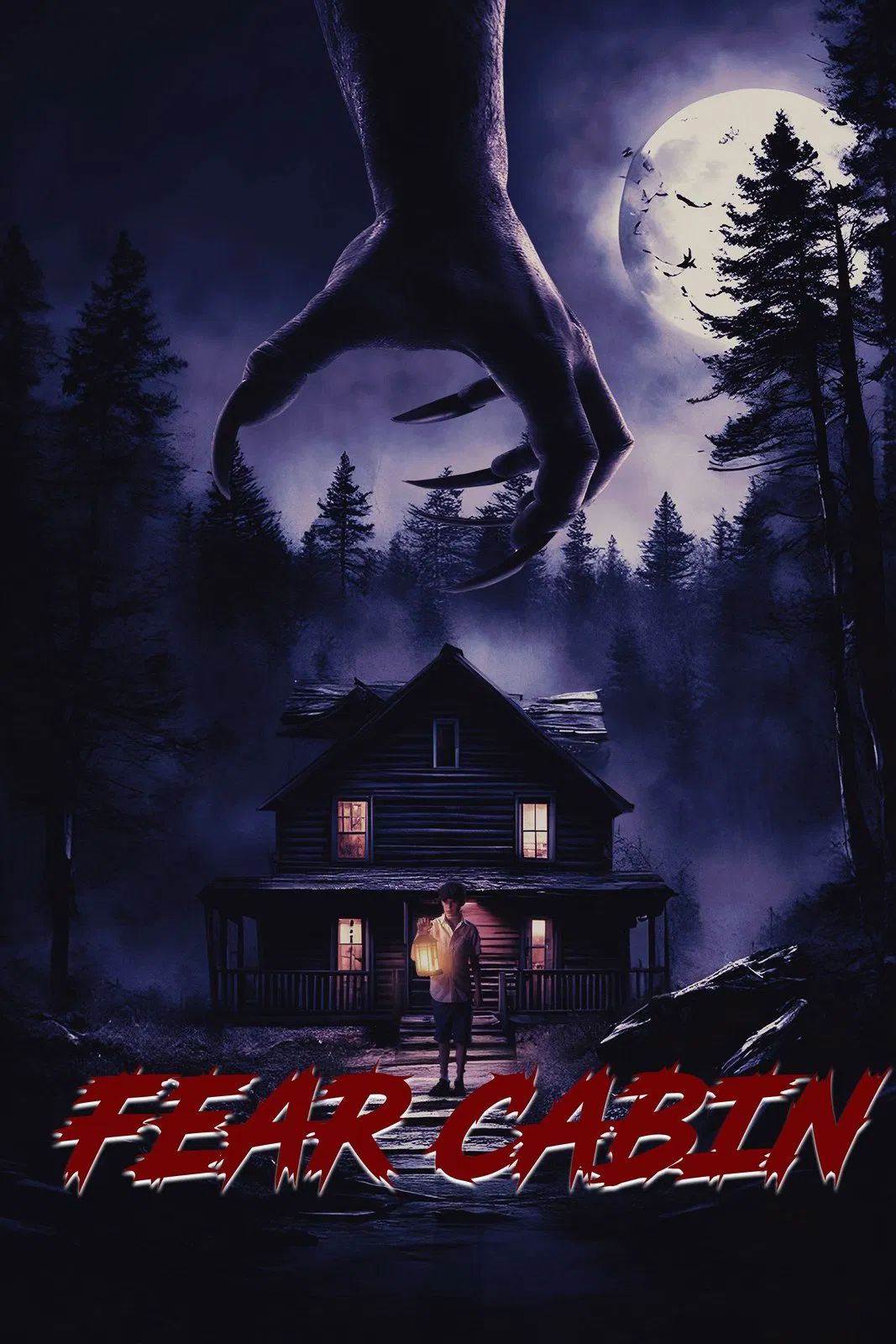 Poster chính thức của phim Phim Kinh Dị "Cabin Sợ Hãi" (Fear Cabin: The Last Weekend of Summer - 2024), với sự tham gia của diễn viên Brody Wellmaker và Brian Krainson.