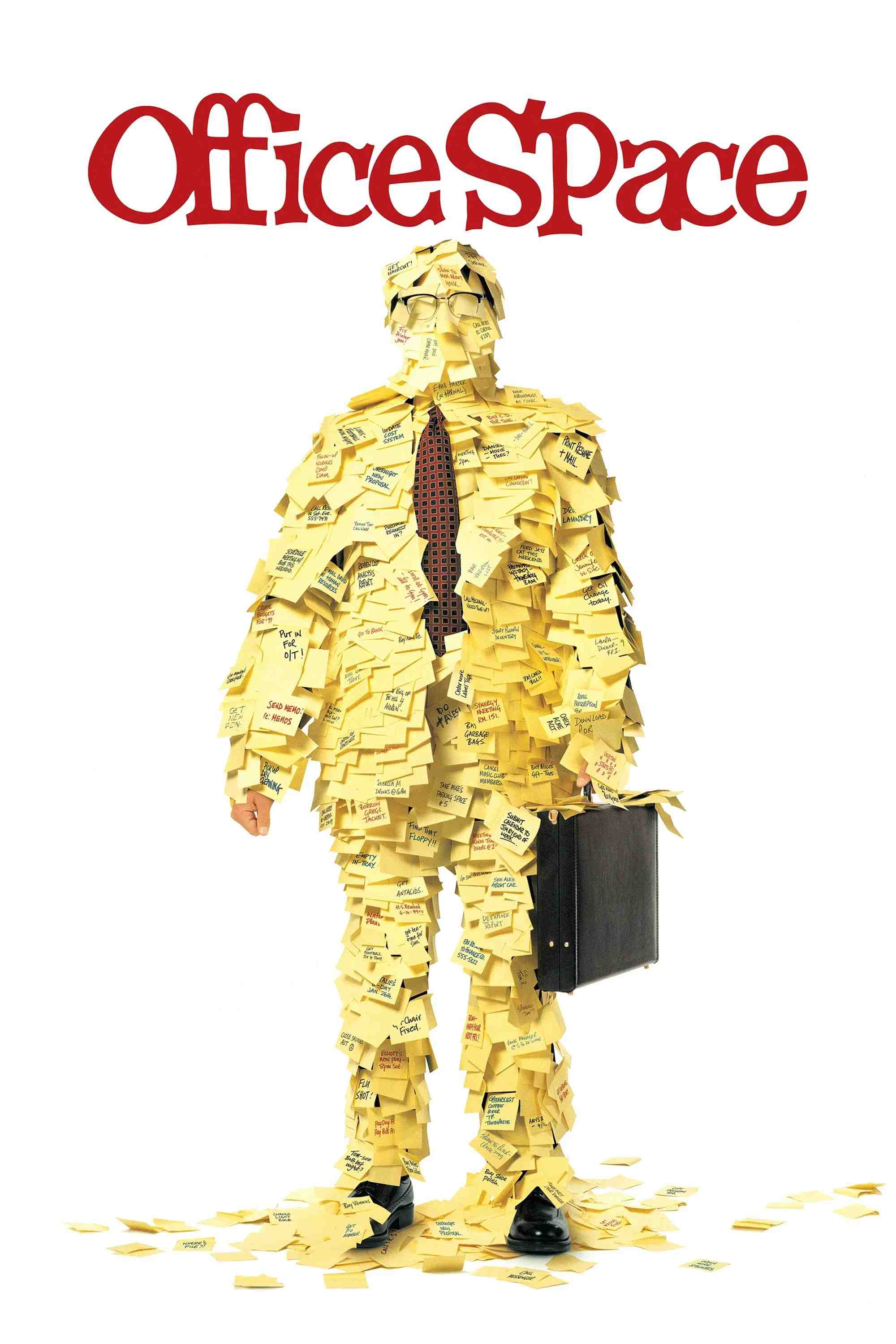 Poster chính thức của phim Phim Hài "Cách Mạng Công Sở" (Office Space - 1999), với sự tham gia của diễn viên Ron Livingston và Jennifer Aniston.