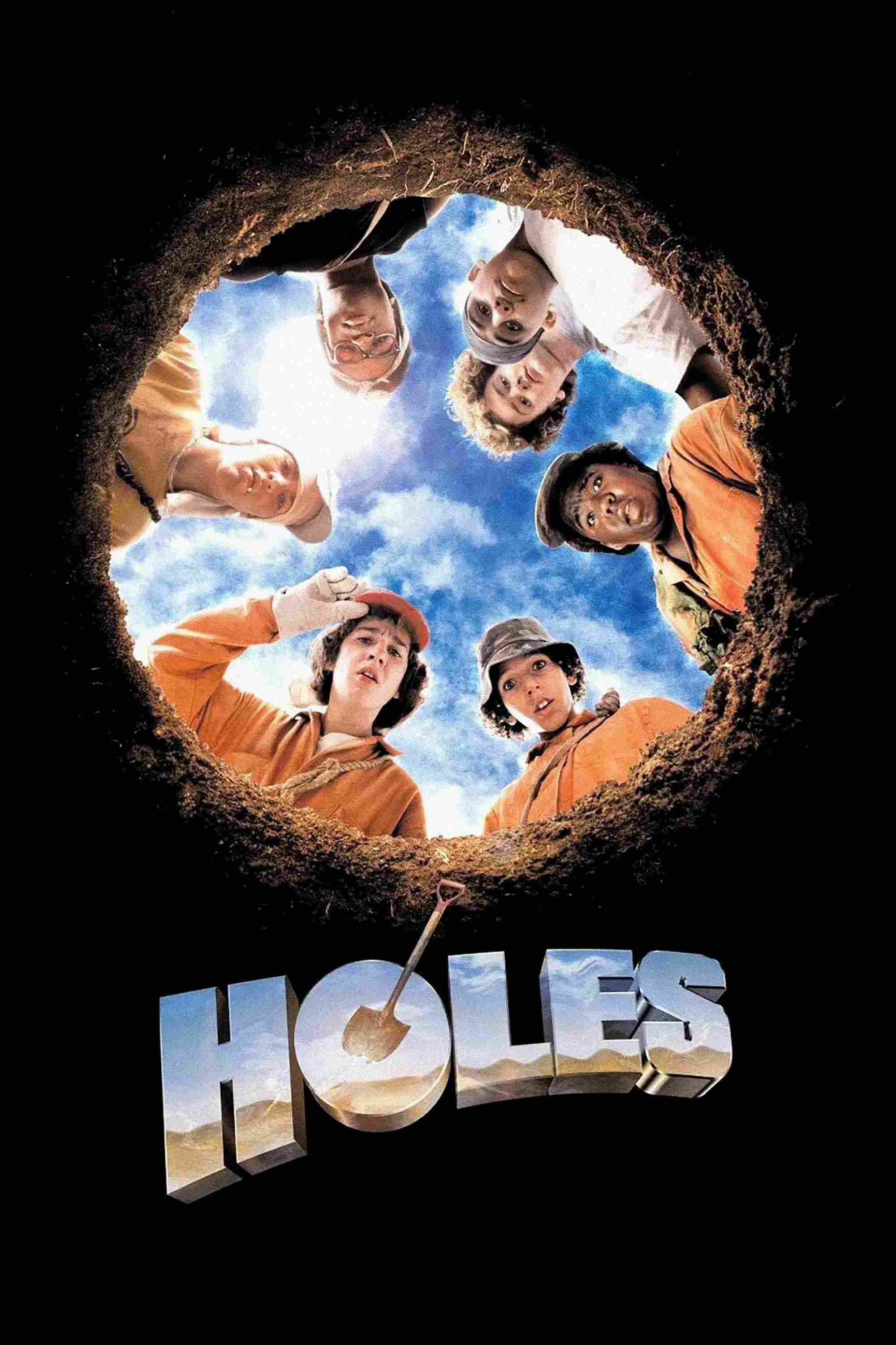 Poster chính thức của phim Phim Phiêu Lưu, Phim Gia Đình "Cái Hố" (Holes - 2003), với sự tham gia của diễn viên Shia LaBeouf và Khleo Thomas.
