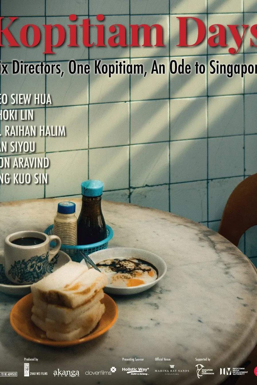 Poster chính thức của phim Phim Tâm Lý, Phim Viễn Tưởng "Cái Tình Trong Tiệm Cà Phê" (Kopitiam Days - 2025), với sự tham gia của diễn viên Richie Koh và Xenia Tan.
