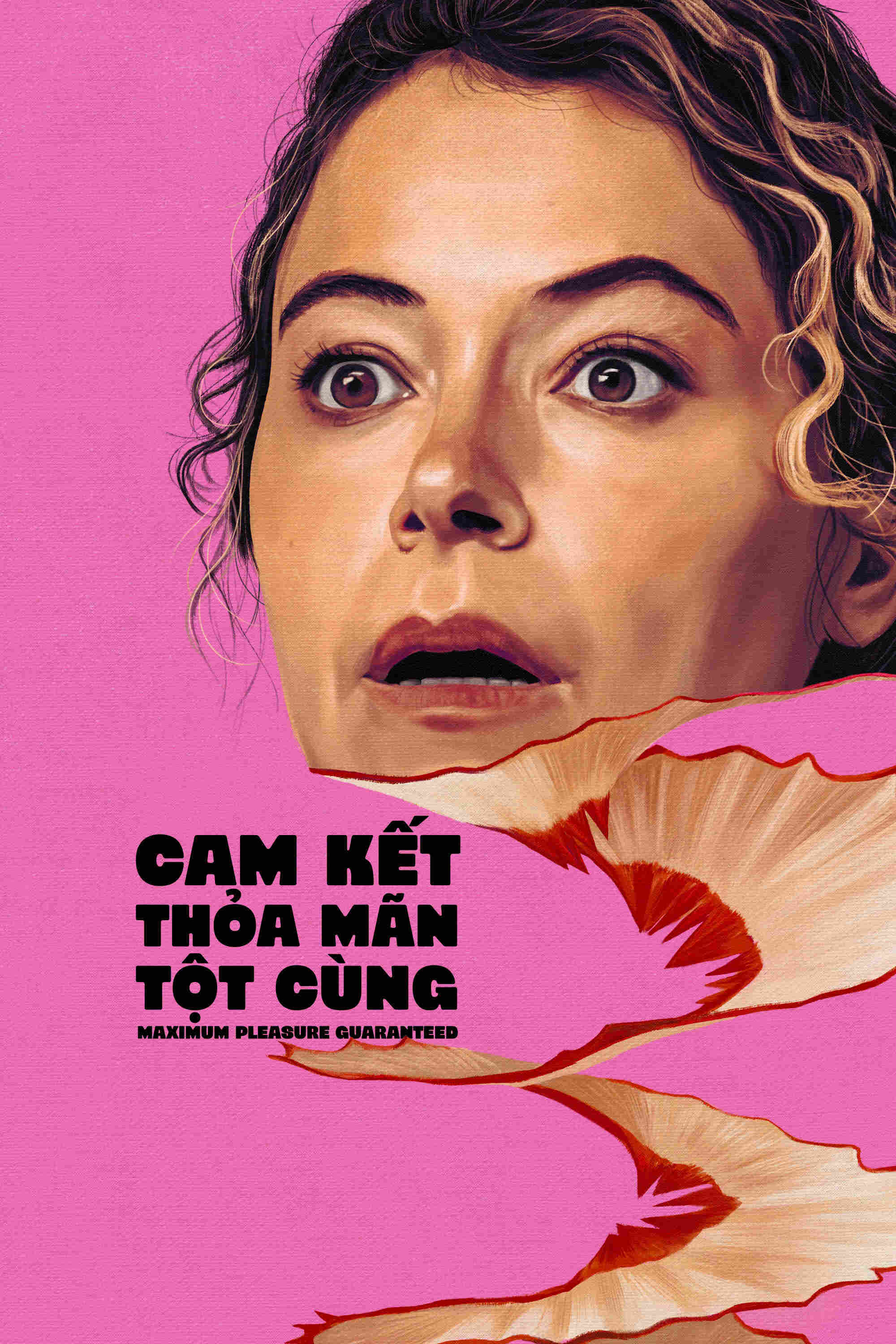 Poster chính thức của phim Phim Hài "Cam Kết Thỏa Mãn Tột Cùng", với sự tham gia của diễn viên Tatiana Maslany và Jake Johnson.