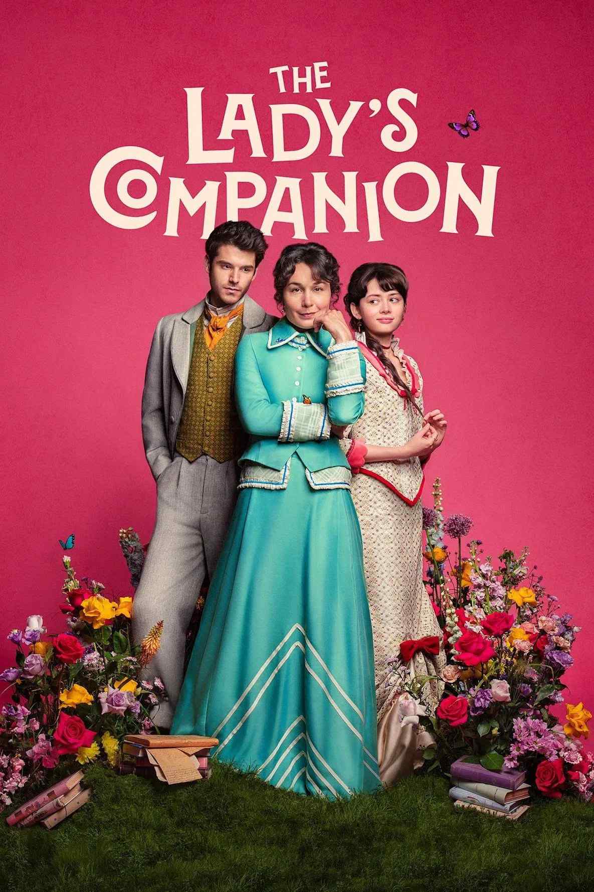 Poster chính thức của phim Phim Tâm Lý, Phim Hài "Cẩm Nang Cho Thiếu Nữ" (The Lady's Companion - 2025), với sự tham gia của diễn viên Nadia de Santiago và Álvaro Mel.