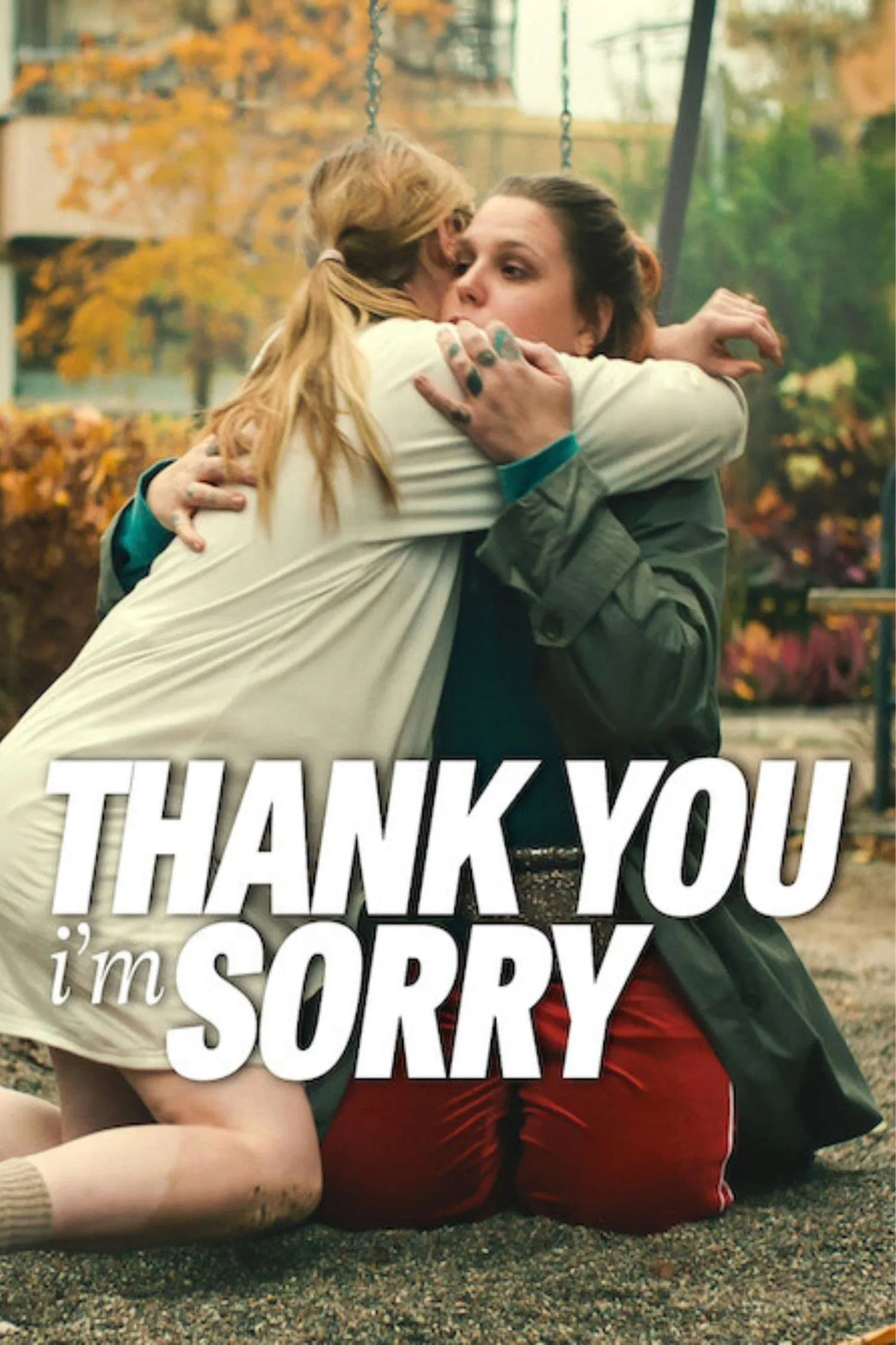 Poster chính thức của phim Phim Hài, Phim Tâm Lý "Cám Ơn Và Xin Lỗi" (Thank You, I'm Sorry - 2023), với sự tham gia của diễn viên Sanna Sundqvist và Charlotta Björck.