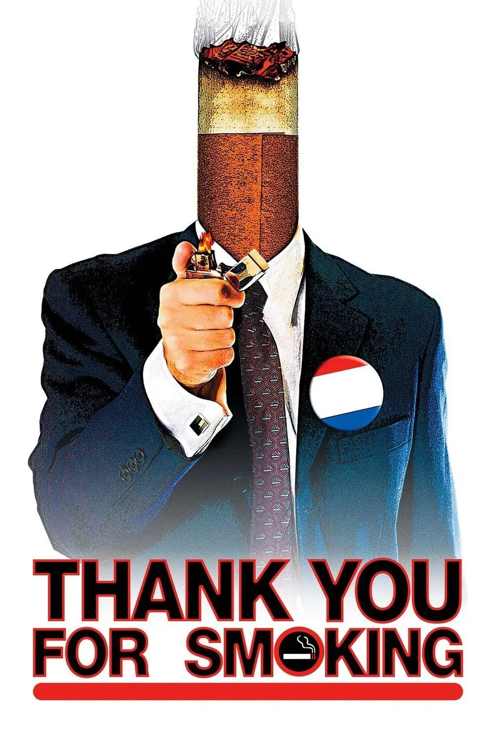 Poster chính thức của phim Phim Hài, Phim Tâm Lý "Cảm Ơn Vì Hút Thuốc" (Thank You for Smoking - 2005), với sự tham gia của diễn viên Aaron Eckhart và Maria Bello.