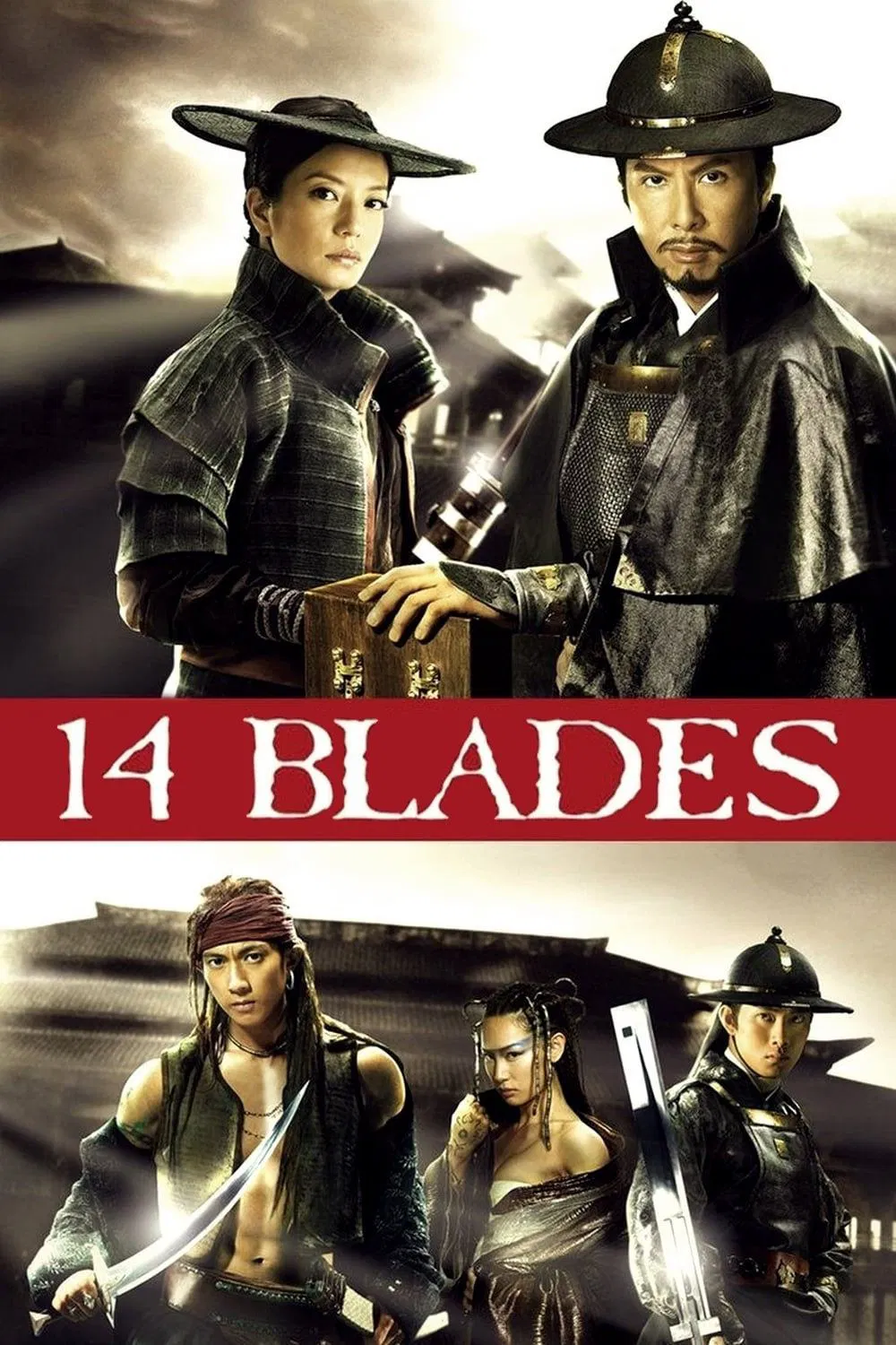Poster chính thức của phim Phim Tâm Lý, Phim Hành Động "Cẩm Y Vệ" (14 Blades - 2010), với sự tham gia của diễn viên Chân Tử Đan và Hồng Kim Bảo.