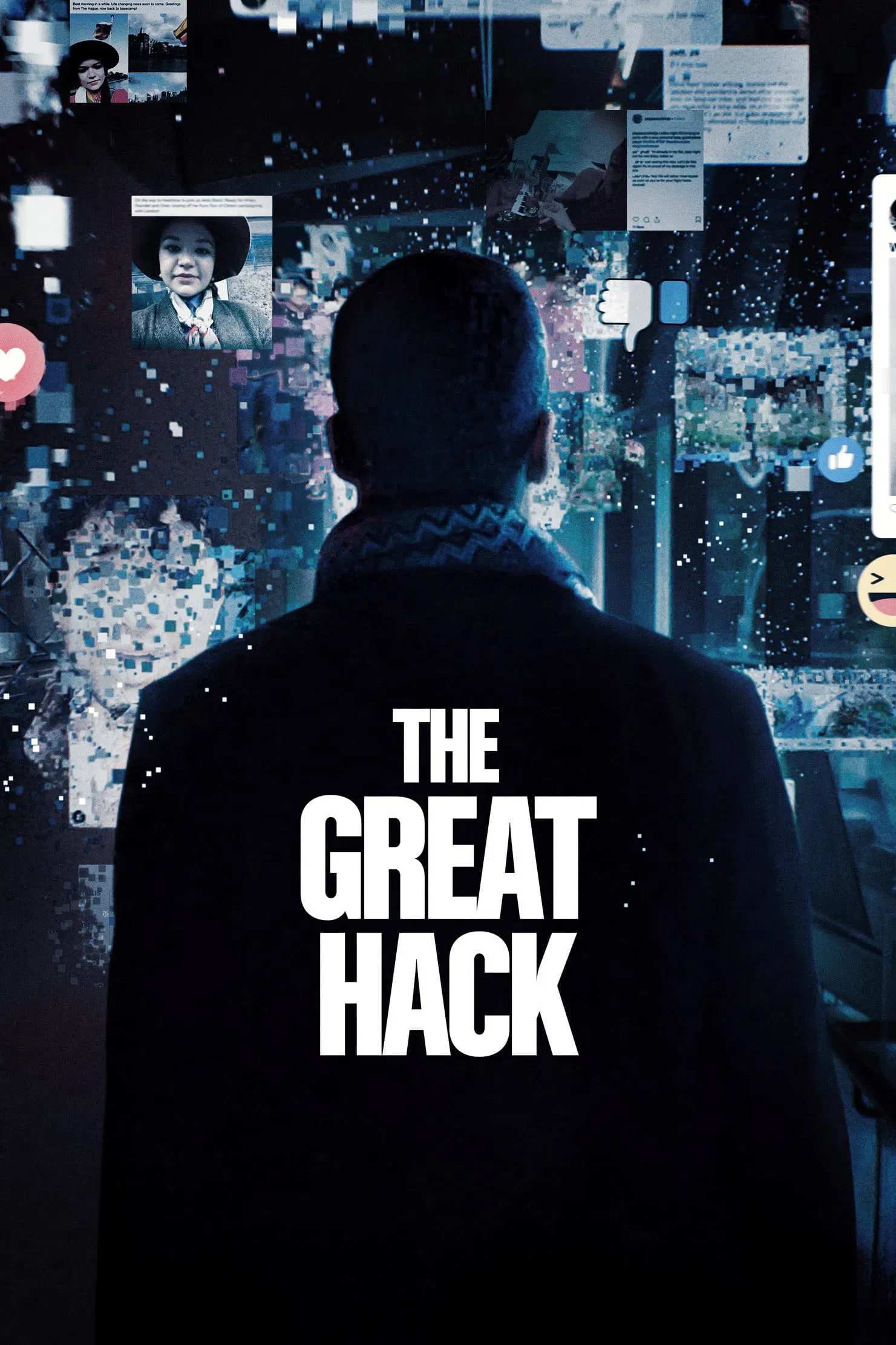 Poster chính thức của phim Phim Tài Liệu "Cambridge Analytica: Bê Bối Dữ Liệu" (The Great Hack - 2019), với sự tham gia của diễn viên Brittany Kaiser và David Carroll.