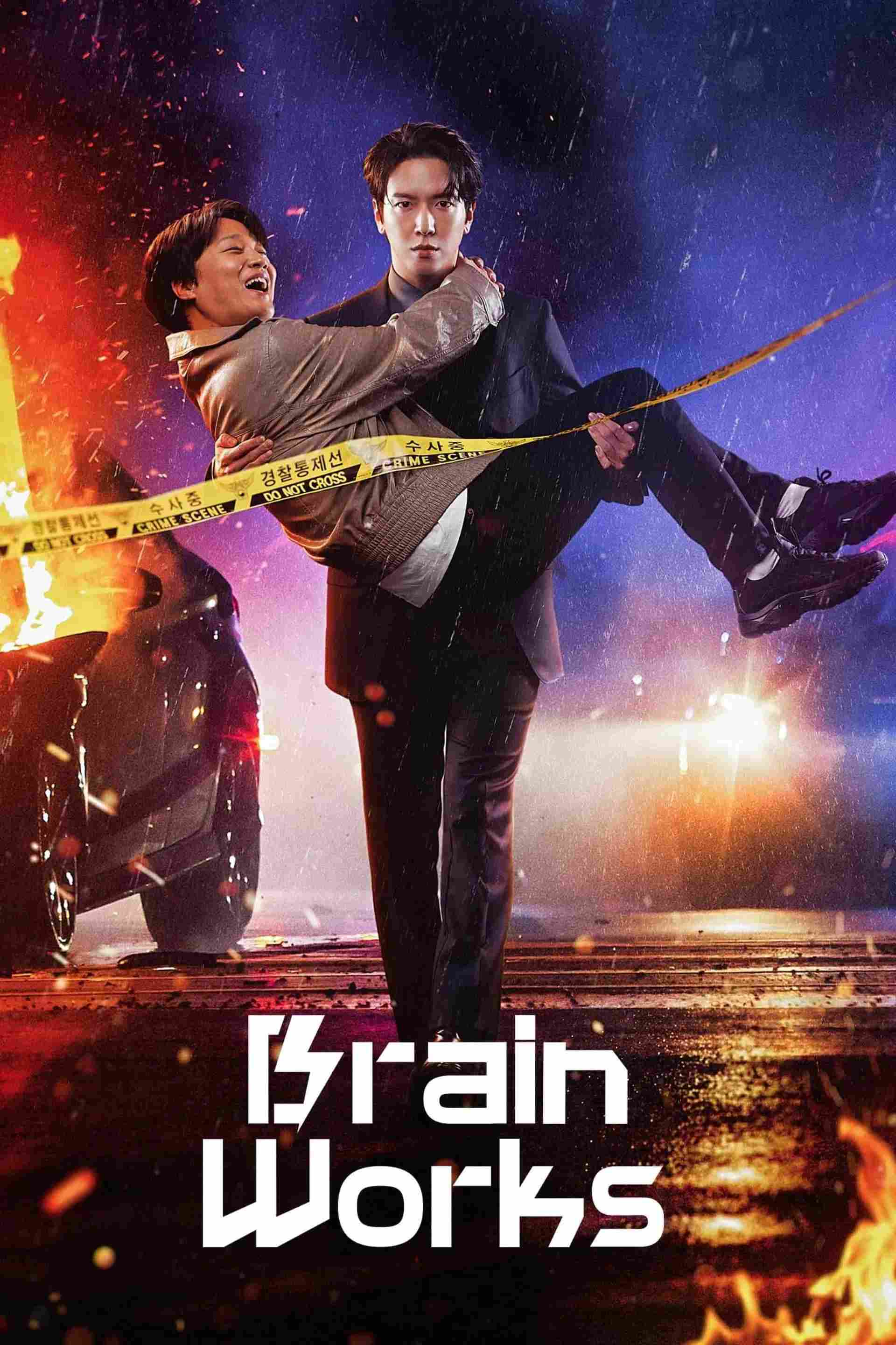 Poster chính thức của phim Phim Tâm Lý, Phim Bí Ẩn "Cân Não" (Brain Works - 2023), với sự tham gia của diễn viên Jung Yong-hwa và Cha Tae-hyun.