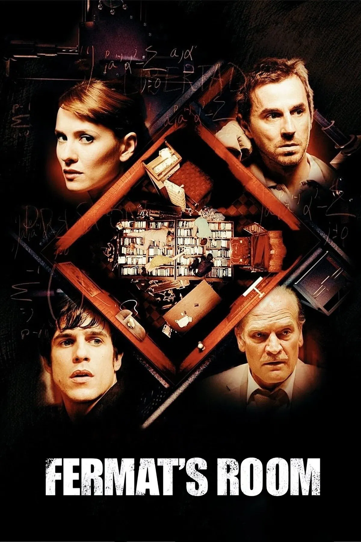 Poster chính thức của phim Phim Bí Ẩn, Phim Giật Gân "Căn Phòng Của Fermat" (Fermat's Room - 2007), với sự tham gia của diễn viên Lluís Homar và Santi Millán.