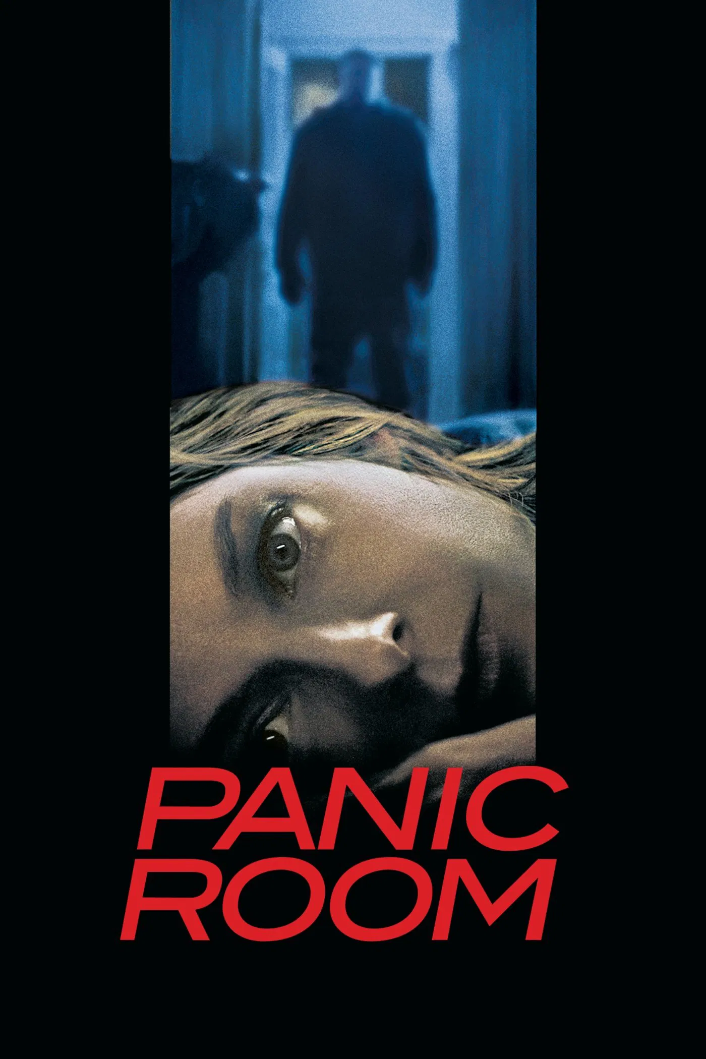 Poster chính thức của phim Phim Hình Sự, Phim Tâm Lý "Căn Phòng Khủng Khiếp" (Panic Room - 2002), với sự tham gia của diễn viên Jodie Foster và Kristen Stewart.
