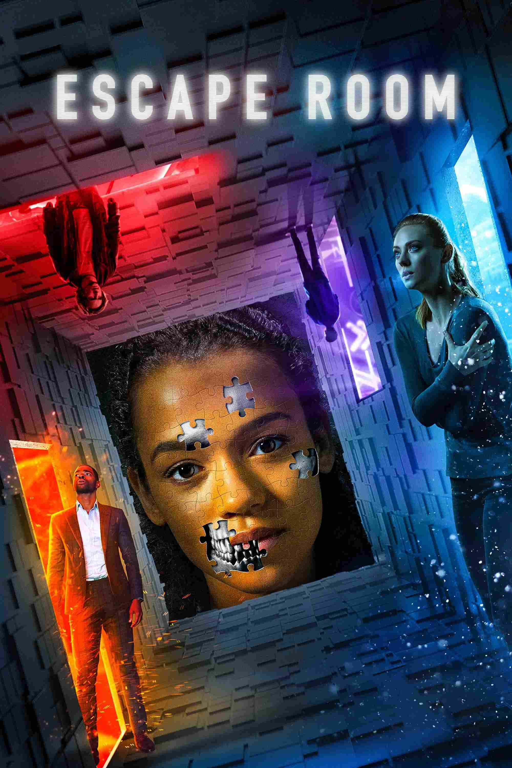 Poster chính thức của phim Phim Kinh Dị, Phim Giật Gân "Căn Phòng Tử Thần" (Escape Room - 2019), với sự tham gia của diễn viên Taylor Russell và Logan Miller.