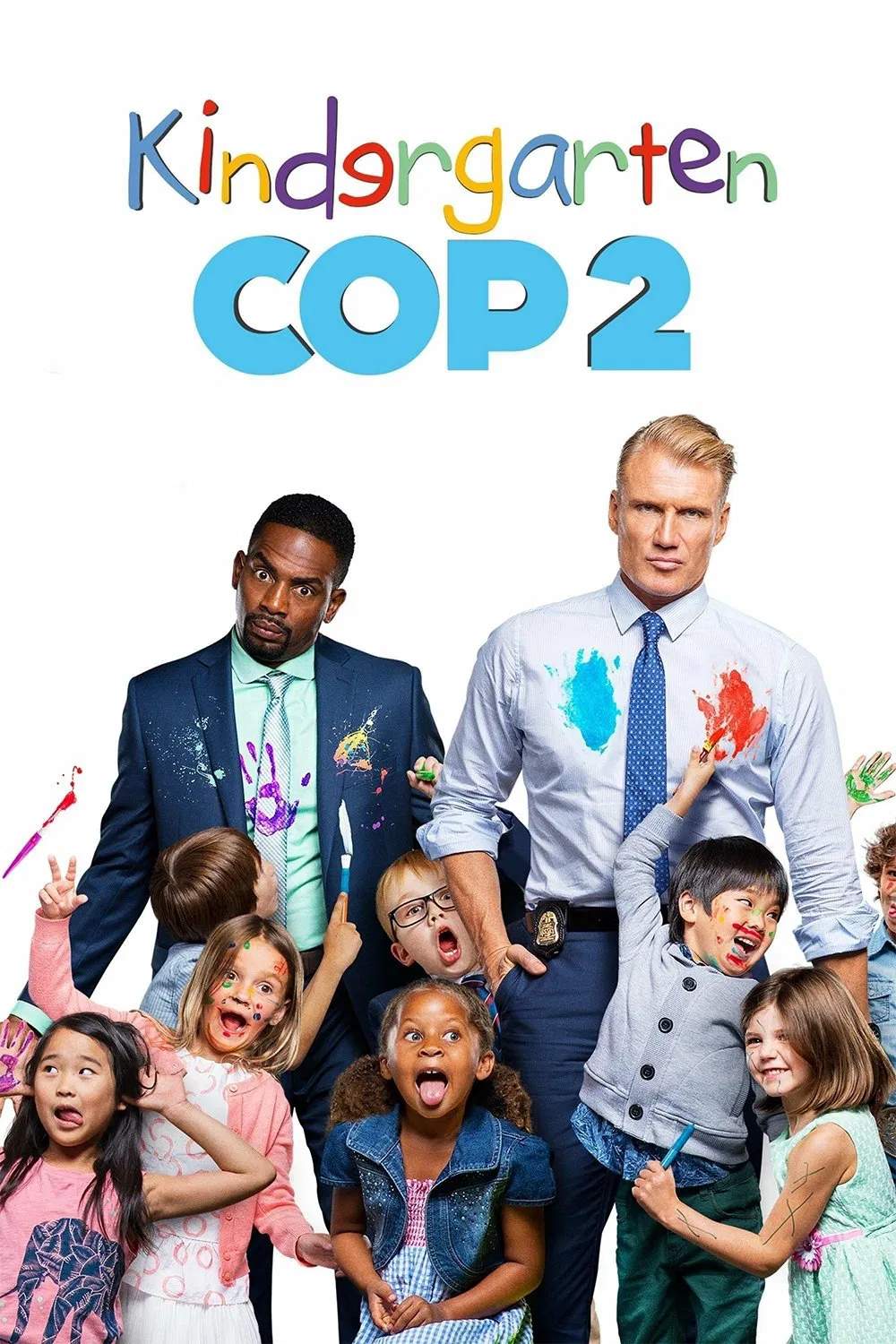 Poster chính thức của phim Phim Hài "Cảnh Sát Giữ Trẻ 2" (Kindergarten Cop 2 - 2016), với sự tham gia của diễn viên Dolph Lundgren và Sarah Strange.