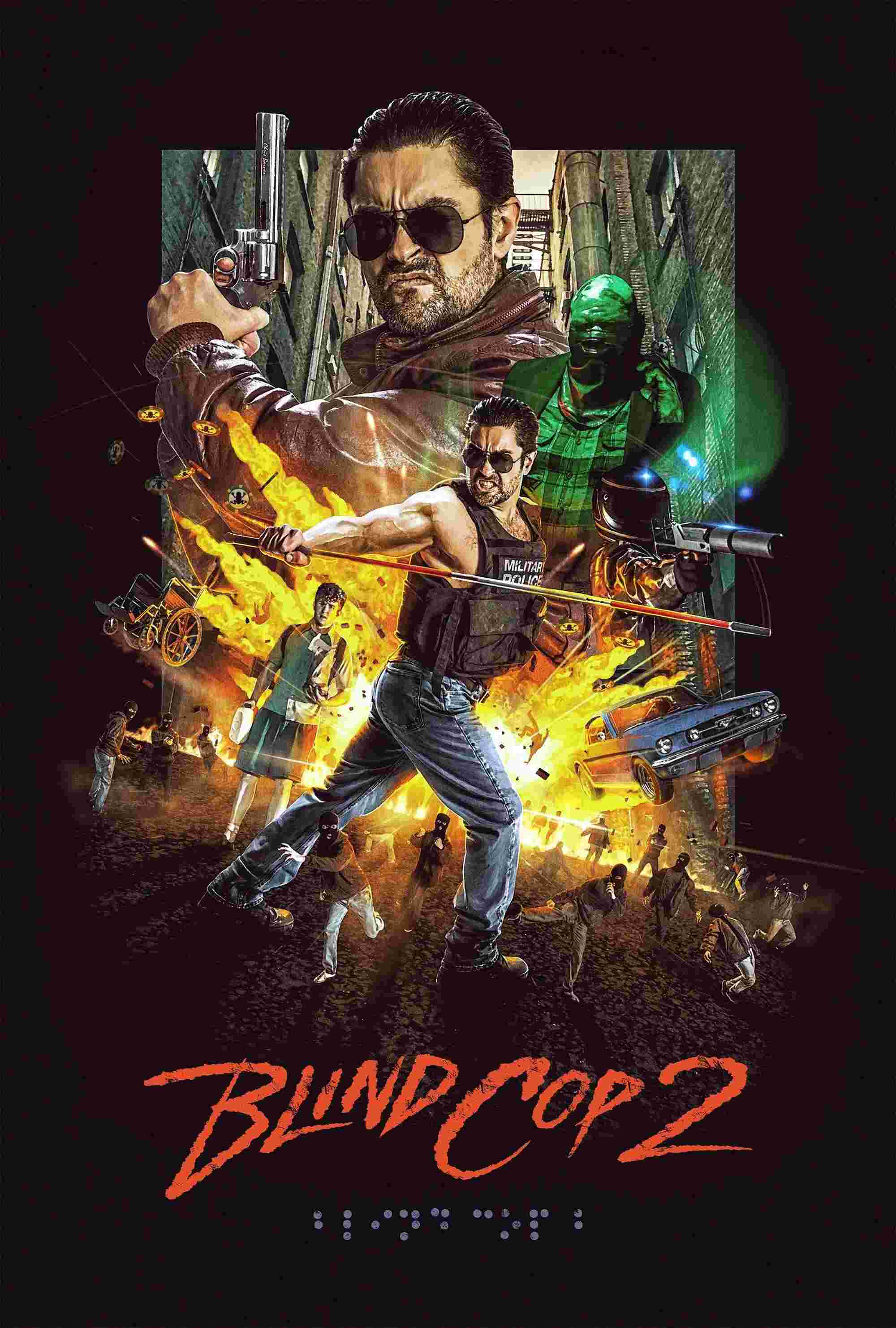 Poster chính thức của phim Phim Hành Động, Phim Hài "Cảnh sát mù 2" (Blind Cop 2 - 2025), với sự tham gia của diễn viên George Fearing và Isaac McKinnon.