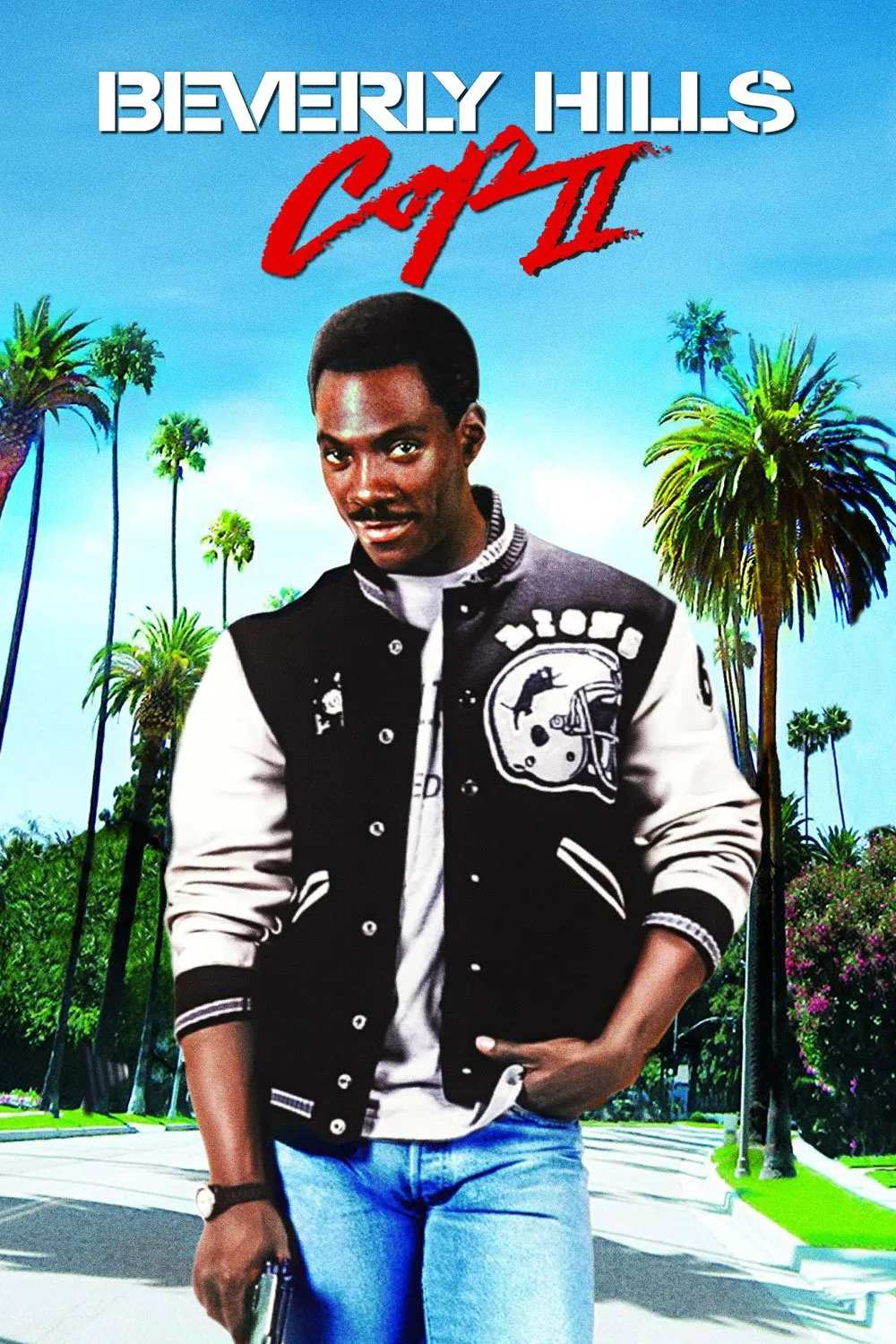 Poster chính thức của phim Phim Hành Động, Phim Hài "Cảnh Sát Ở Berverly Hills 2" (Beverly Hills Cop II - 1987), với sự tham gia của diễn viên Eddie Murphy và Judge Reinhold.