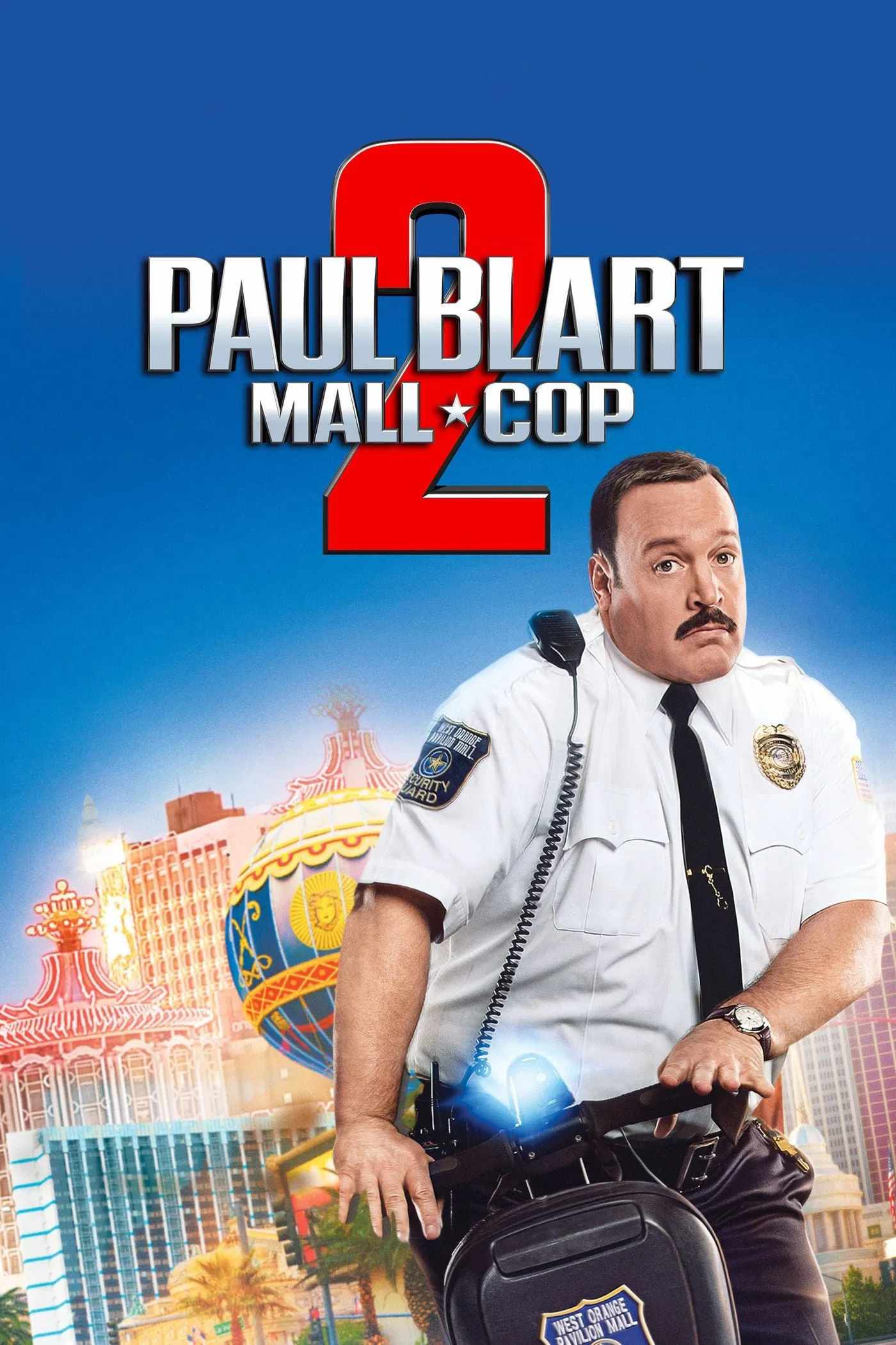 Poster chính thức của phim Phim Hành Động, Phim Hài "Cảnh Sát Paul Blart 2" (Paul Blart: Mall Cop 2 - 2015), với sự tham gia của diễn viên Kevin James và Raini Rodriguez.