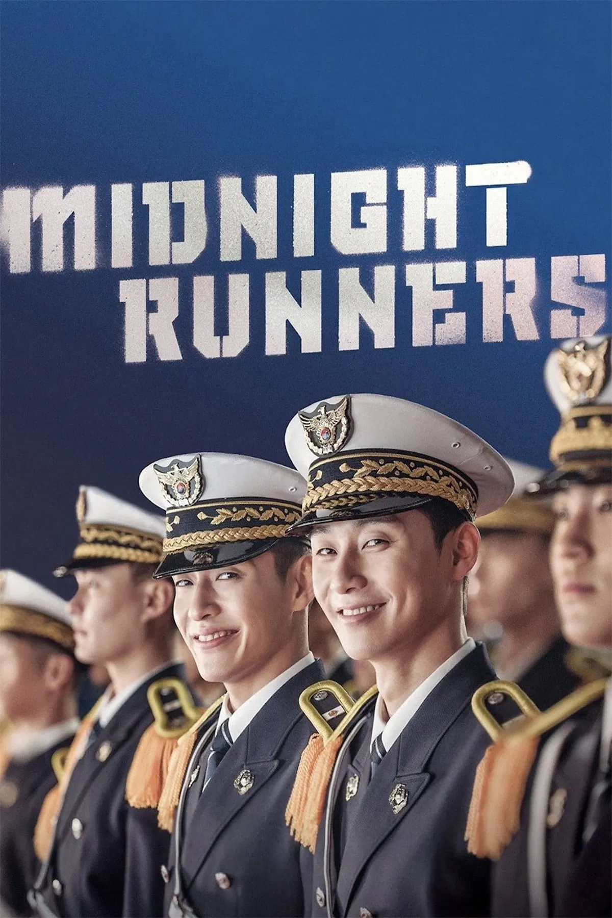 Poster chính thức của phim Phim Hài, Phim Hành Động "Cảnh Sát Tập Sự" (Midnight Runners - 2017), với sự tham gia của diễn viên Park Seo-jun và Kang Ha-neul.